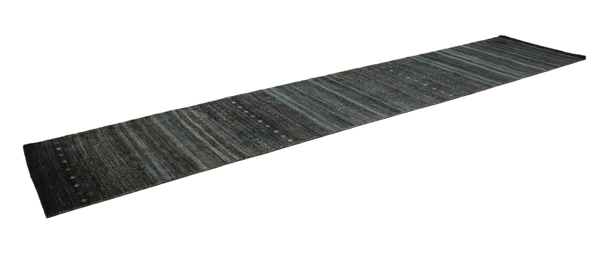 Loribaft Orientteppich 93 x 430 cm aus Schurwolle, handgeknüpft