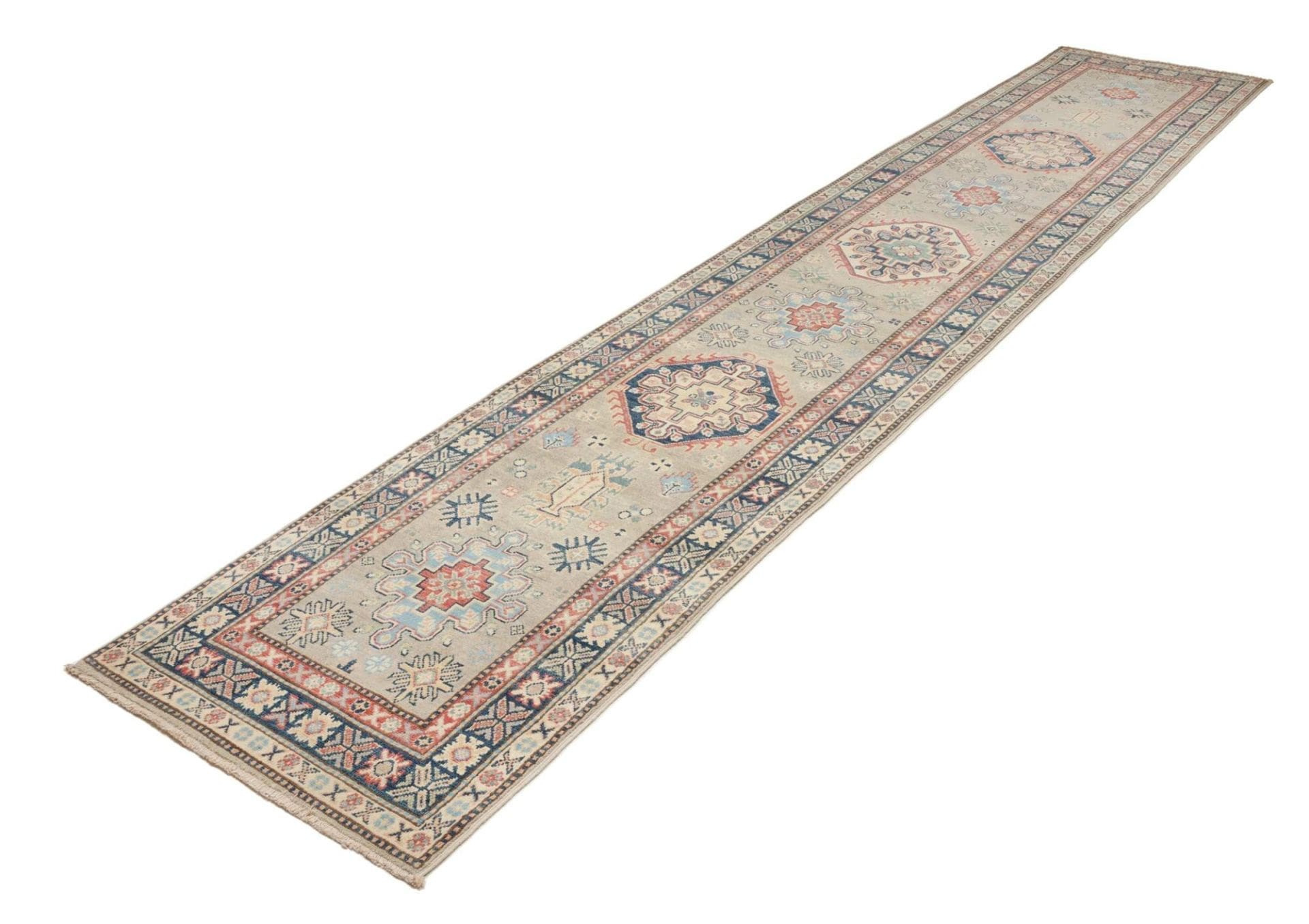 Kazak Orientteppich 79 x 409 cm, Schurwolle, handgeknüpft
