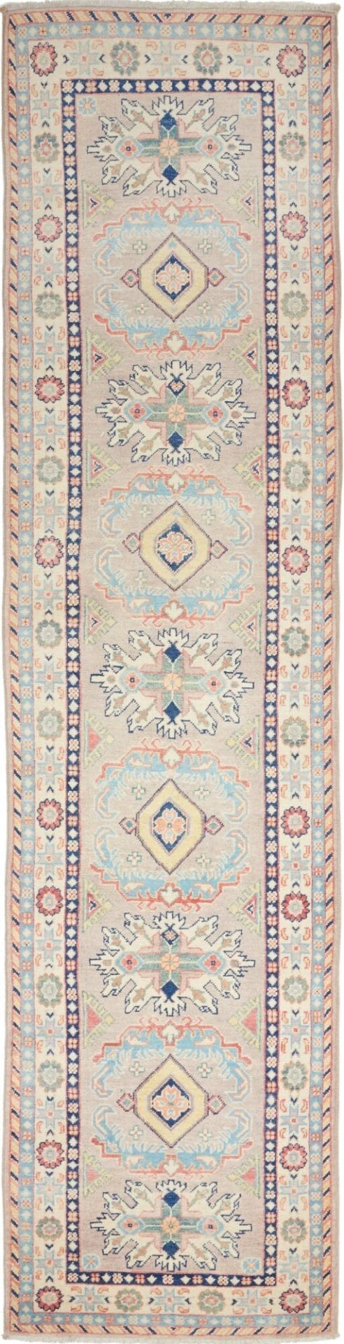 Kazak Teppich 74 x 318 cm – handgeknüpft, Schurwolle, geometrisch