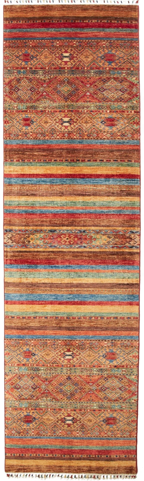 Samarkand Orientteppich 91 x 302cm, handgeknüpft, Schurwolle