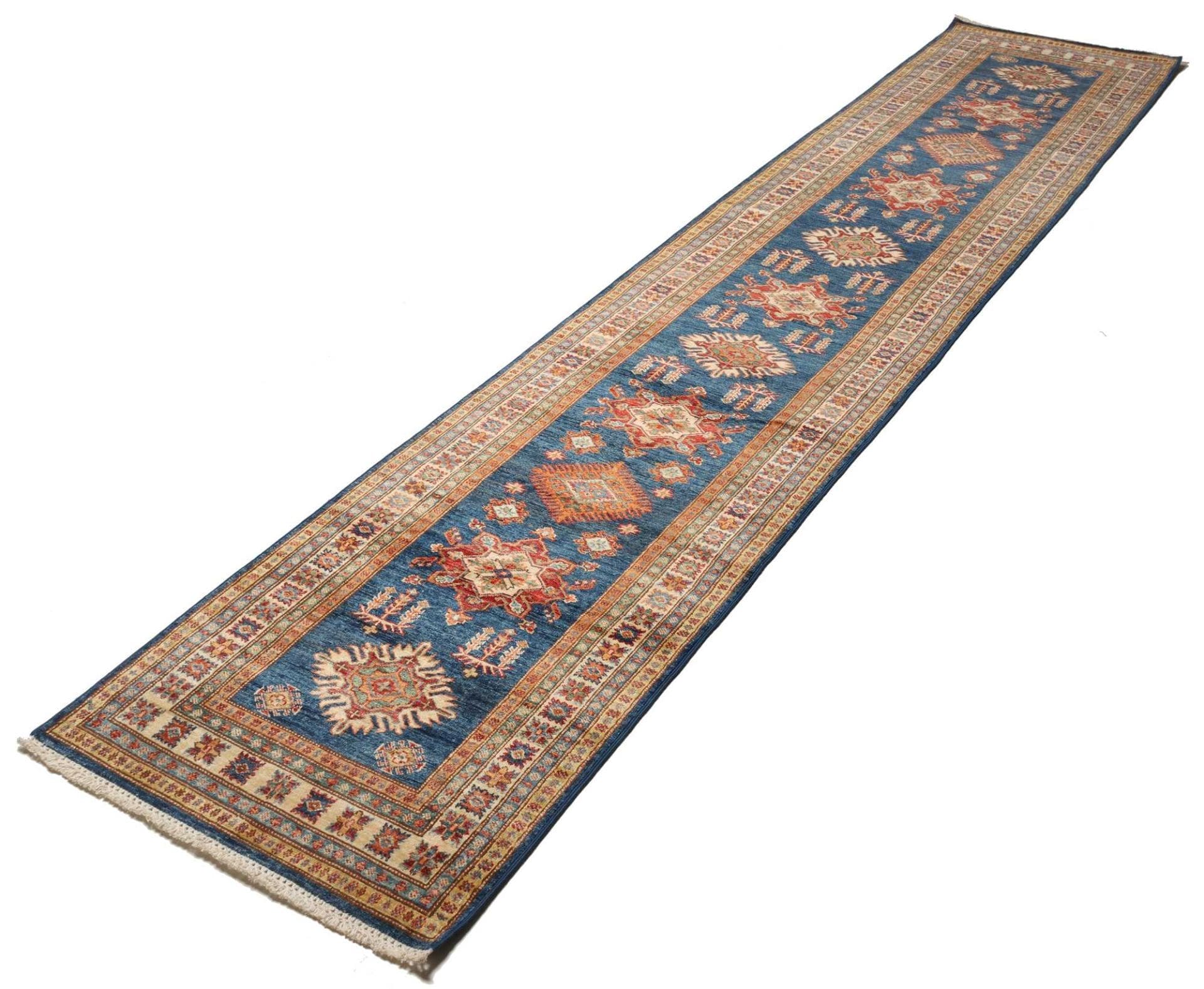 Kazak Orientteppich 86 x 386 cm - Handgeknüpft, Schurwolle