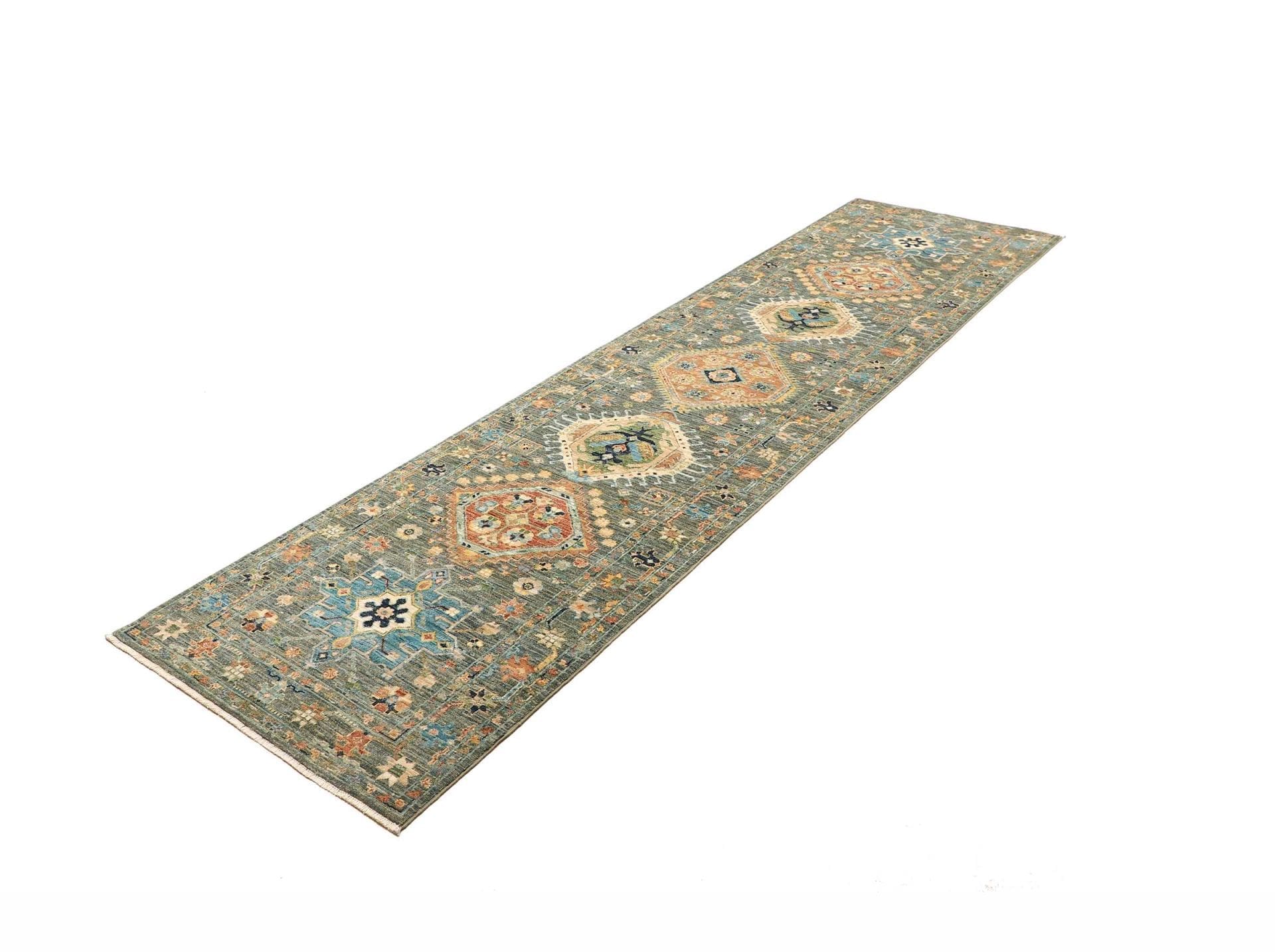 Samarkand Orientteppich 83 x 303cm, Schurwolle, handgeknüpft