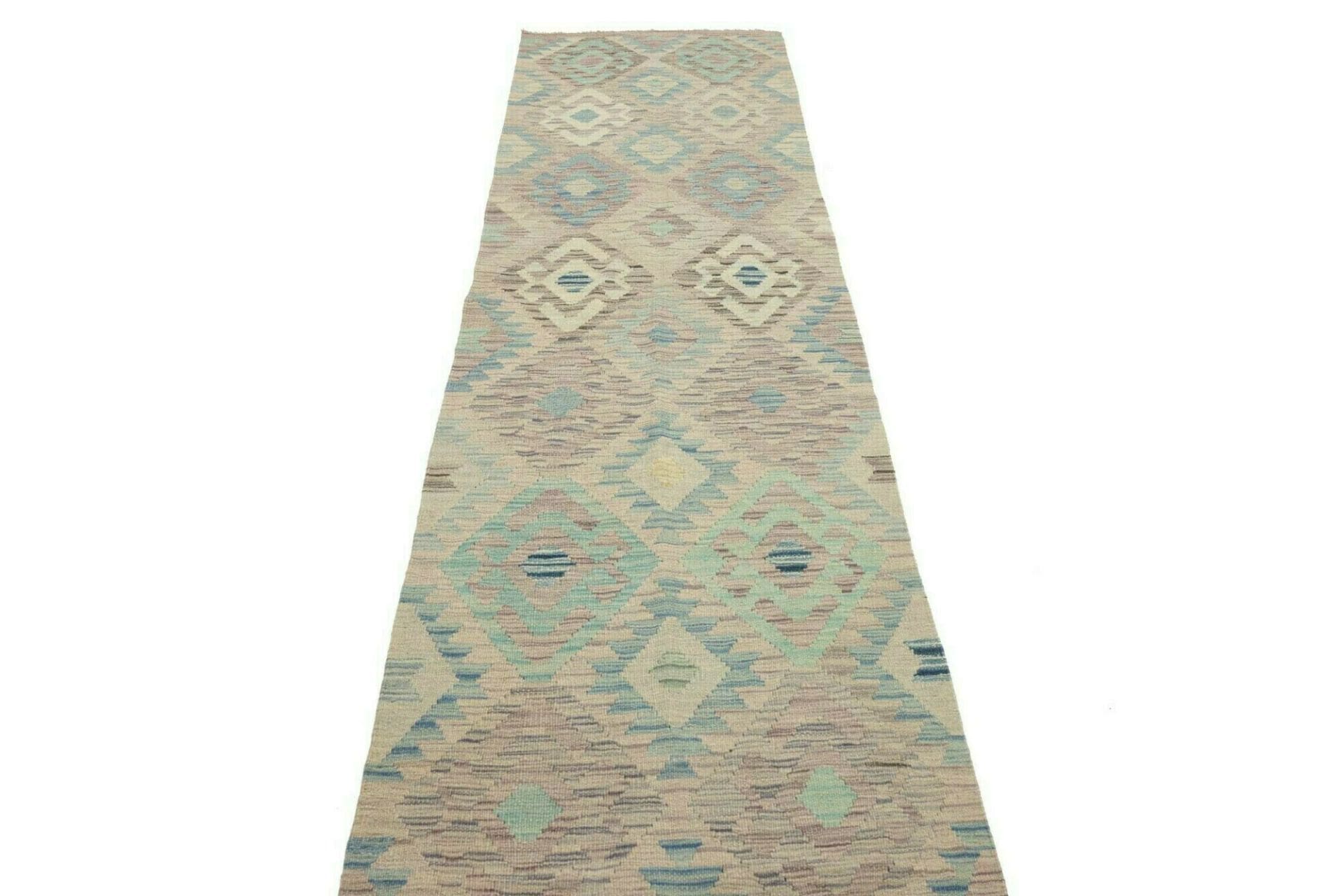 Kelim Teppich 83 x 305 cm – Handgewebt, rustikales Flair, Schurwolle