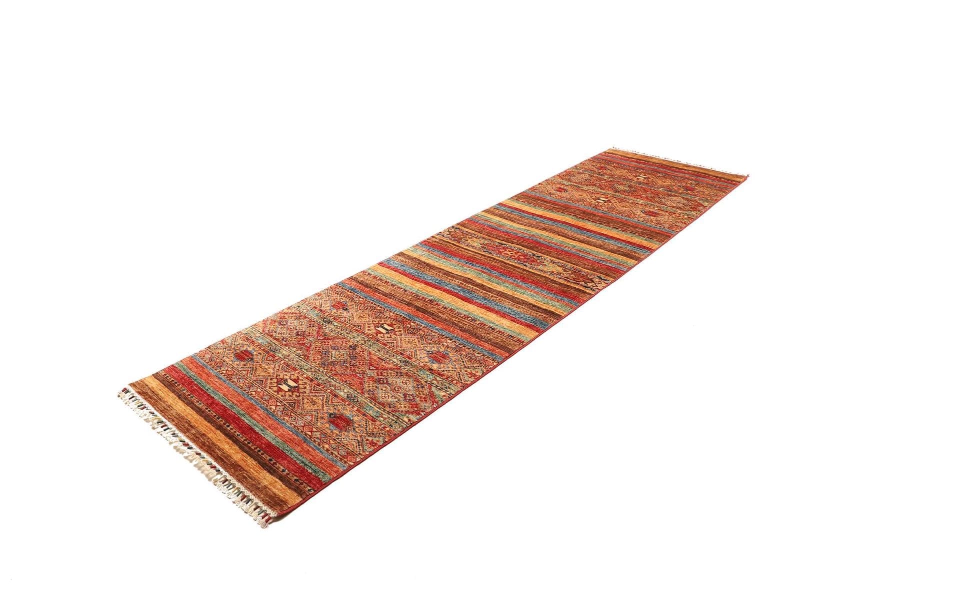 Samarkand Orientteppich 91 x 302cm, handgeknüpft, Schurwolle