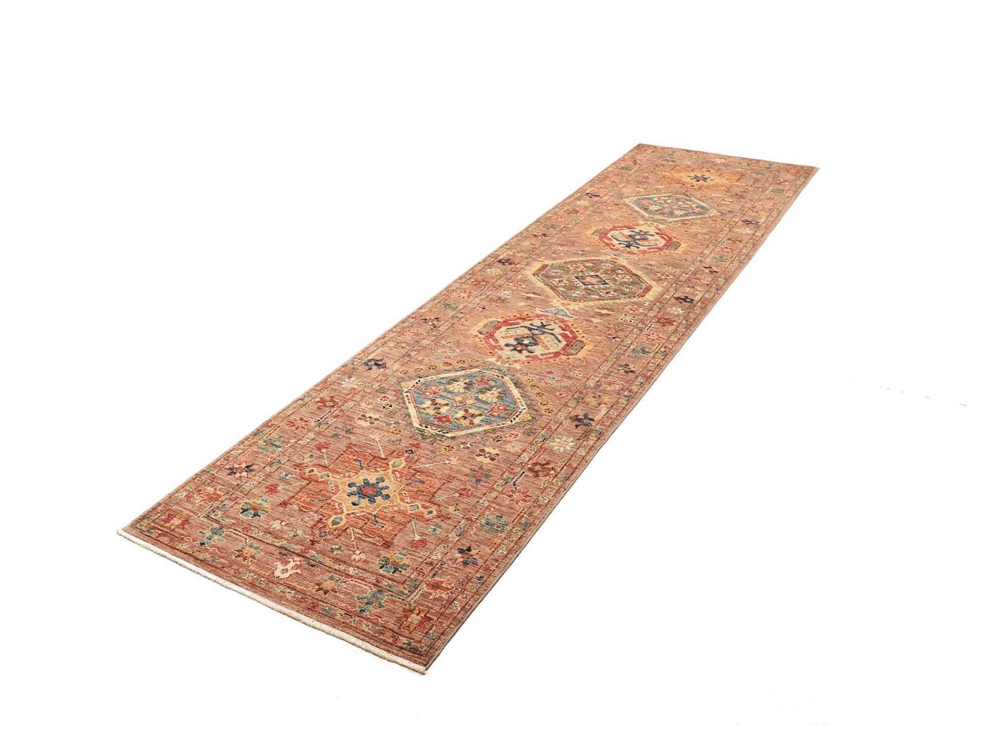 Samarkand Orientteppich 83 x 295 cm, handgeknüpft, Schurwolle