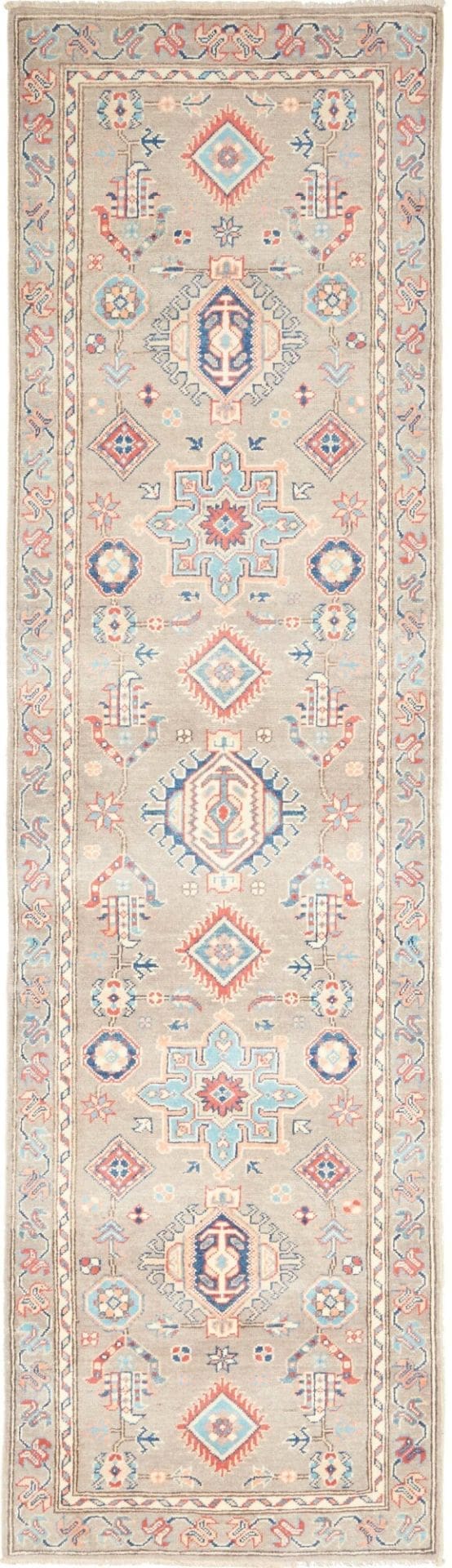 Kazak Teppich 85 x 291 cm aus Schurwolle, handgeknüpft, Orientteppich