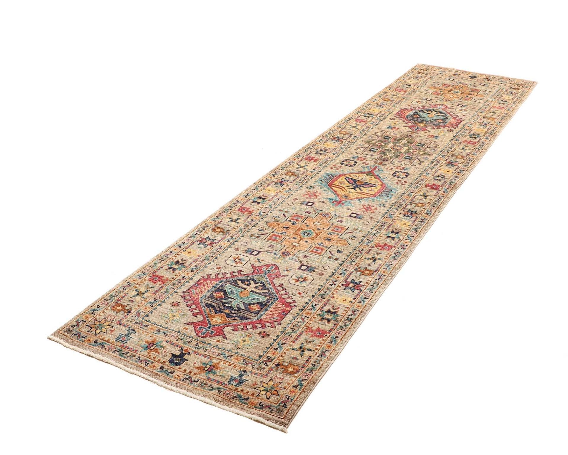 Samarkand Teppich 83 x 278 cm, handgeknüpft, Wolle, orientalisch