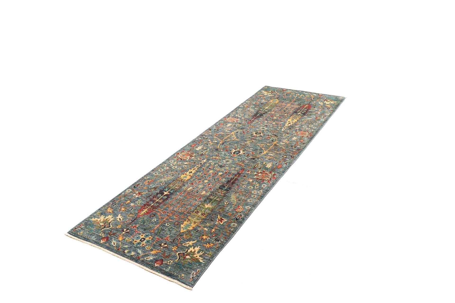 Samarkand Orientteppich 80 x 243cm, handgeknüpft, Schurwolle