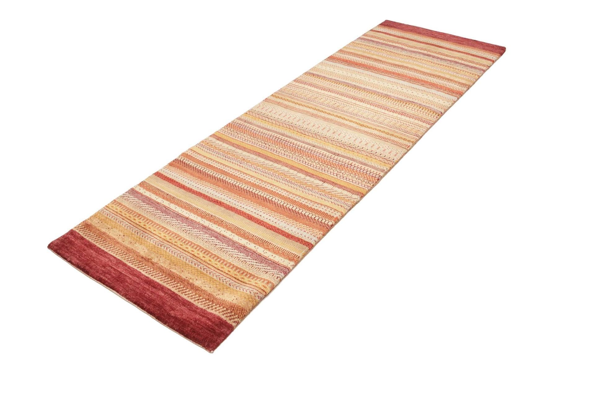 Loribaft Teppich 80 x 246 cm aus Schurwolle, handgeknüpft, Orientteppich