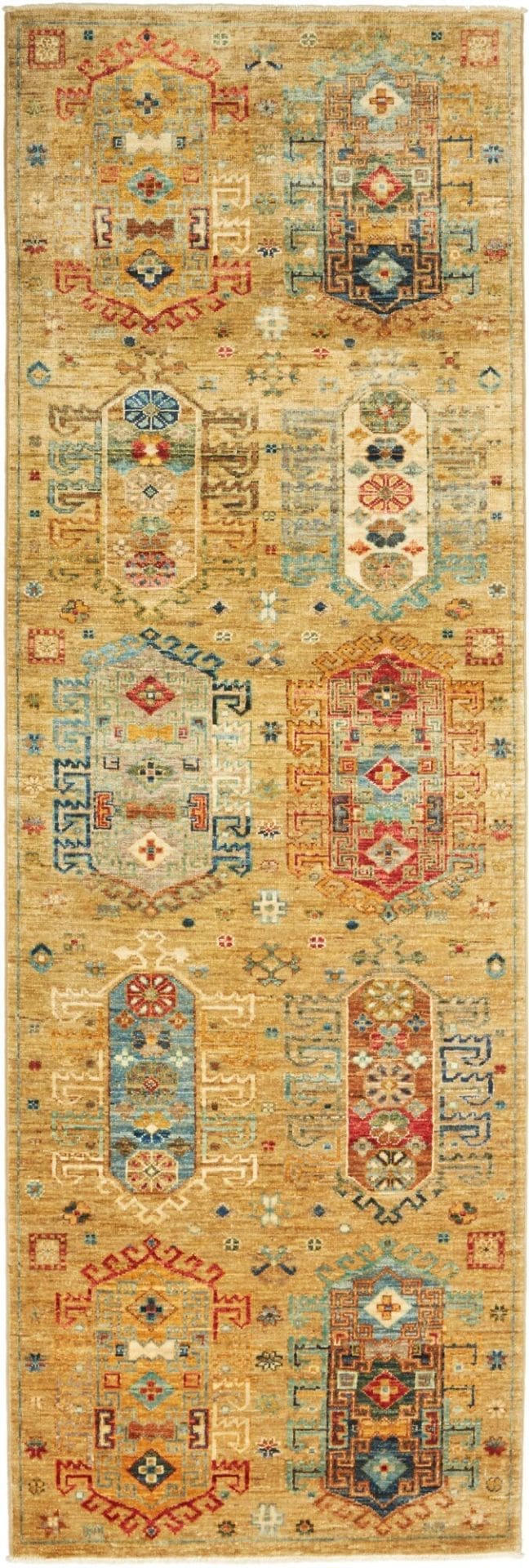 Samarkand Orientteppich 83 x 246 cm, Schurwolle, handgeknüpft