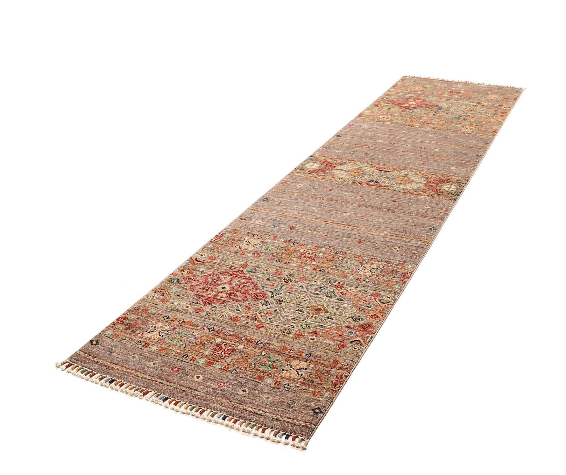 Samarkand Teppich 82 x 300cm, handgeknüpft, Schurwolle, Orientteppich