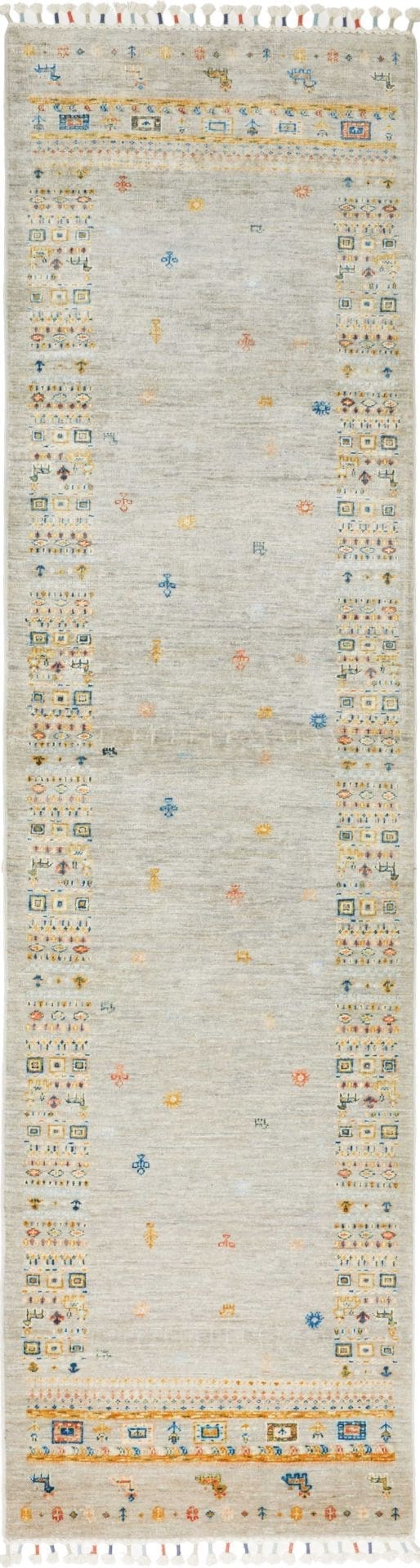 Samarkand Teppich 82 x 301cm, Schurwolle, handgeknüpft, Orientteppich