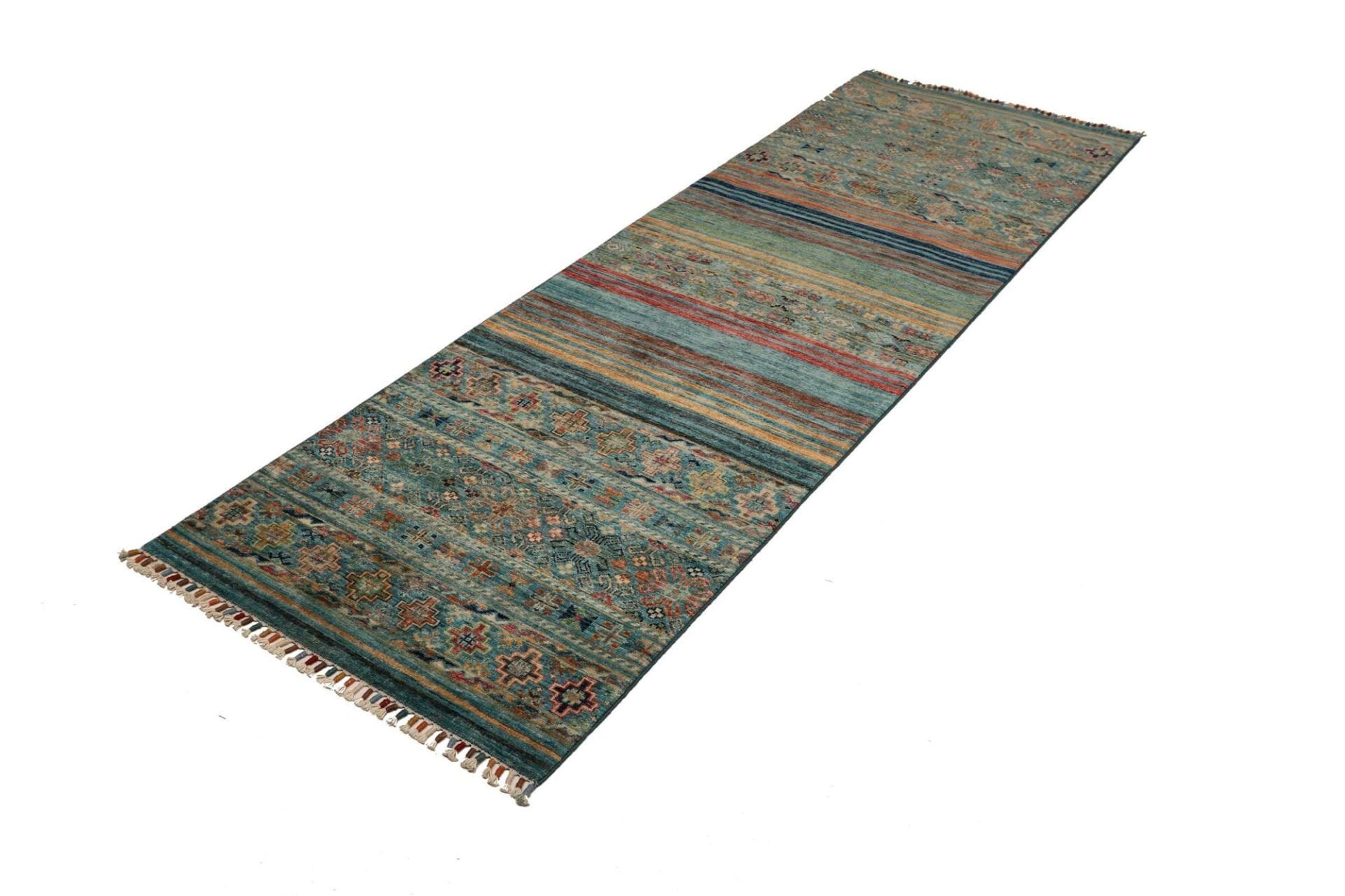 Orientteppich Samarkand 82 x 237cm, handgeknüpft, Wolle, bunt