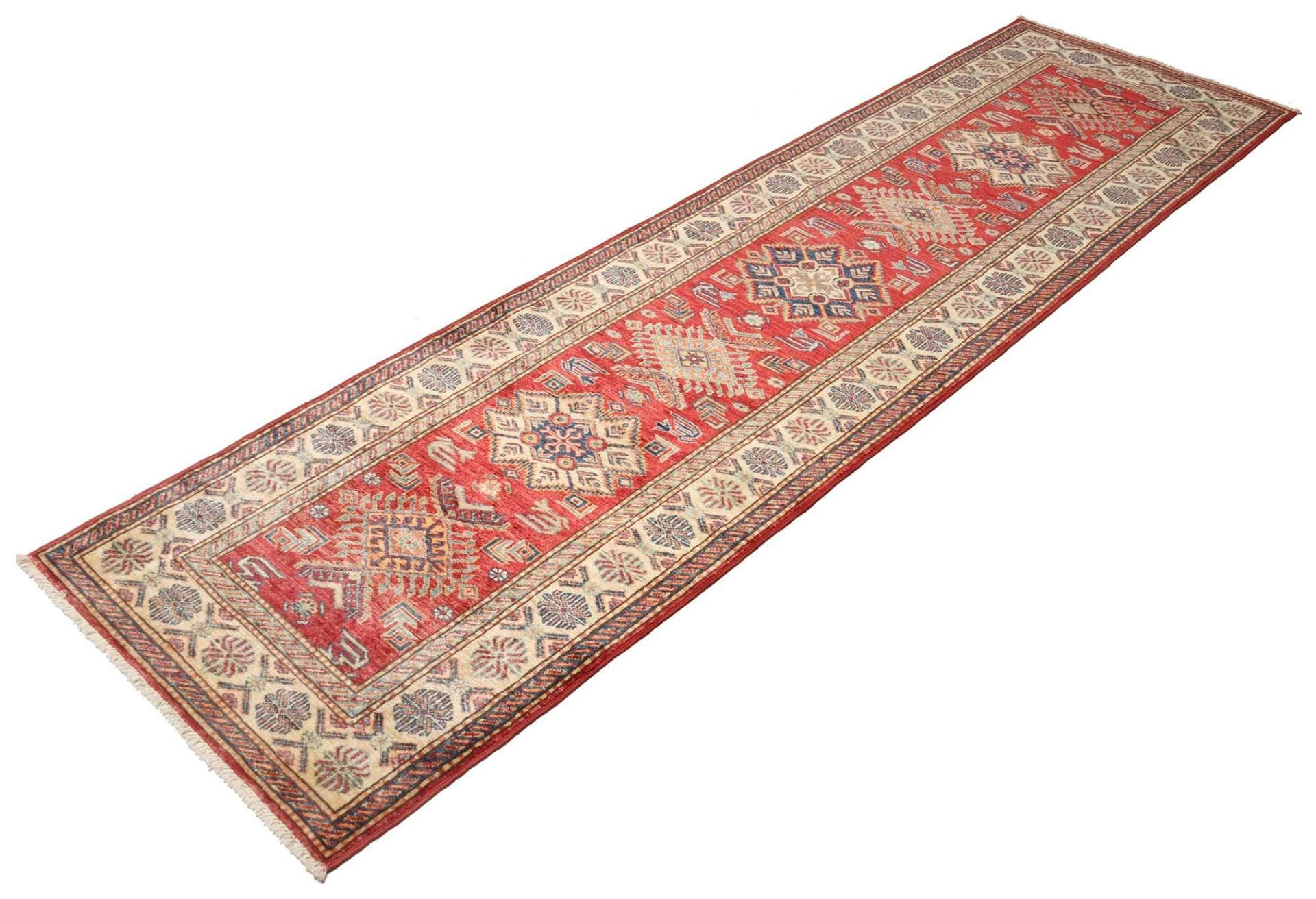 Kazak Orientteppich 83 x 290cm – Handgeknüpft, Schurwolle, Rarität