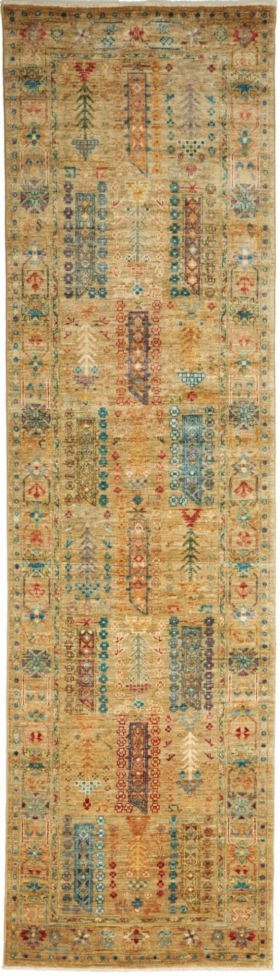 Samarkand Orientteppich 86 x 296cm, handgeknüpft, Wolle