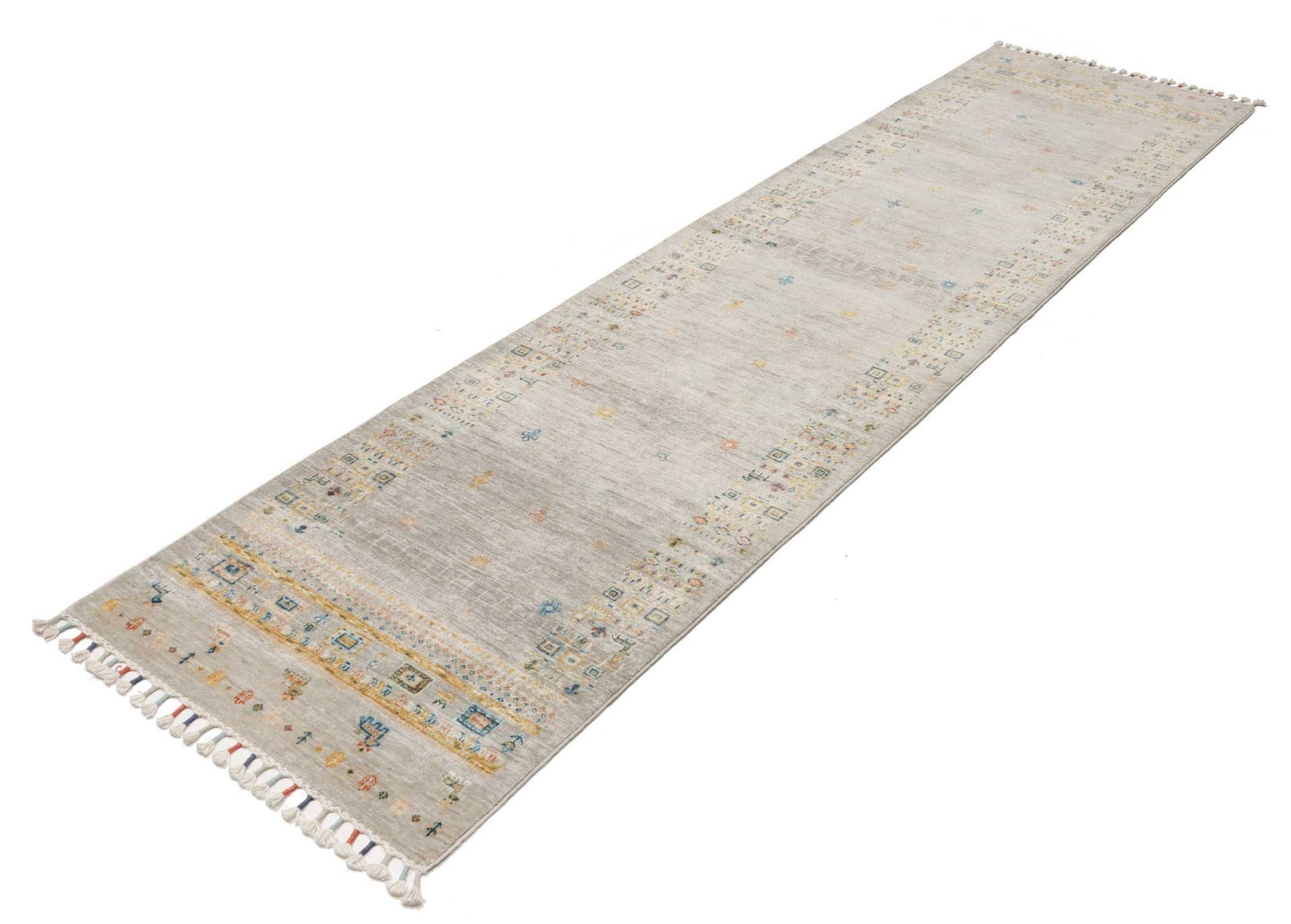 Samarkand Teppich 82 x 301cm, Schurwolle, handgeknüpft, Orientteppich