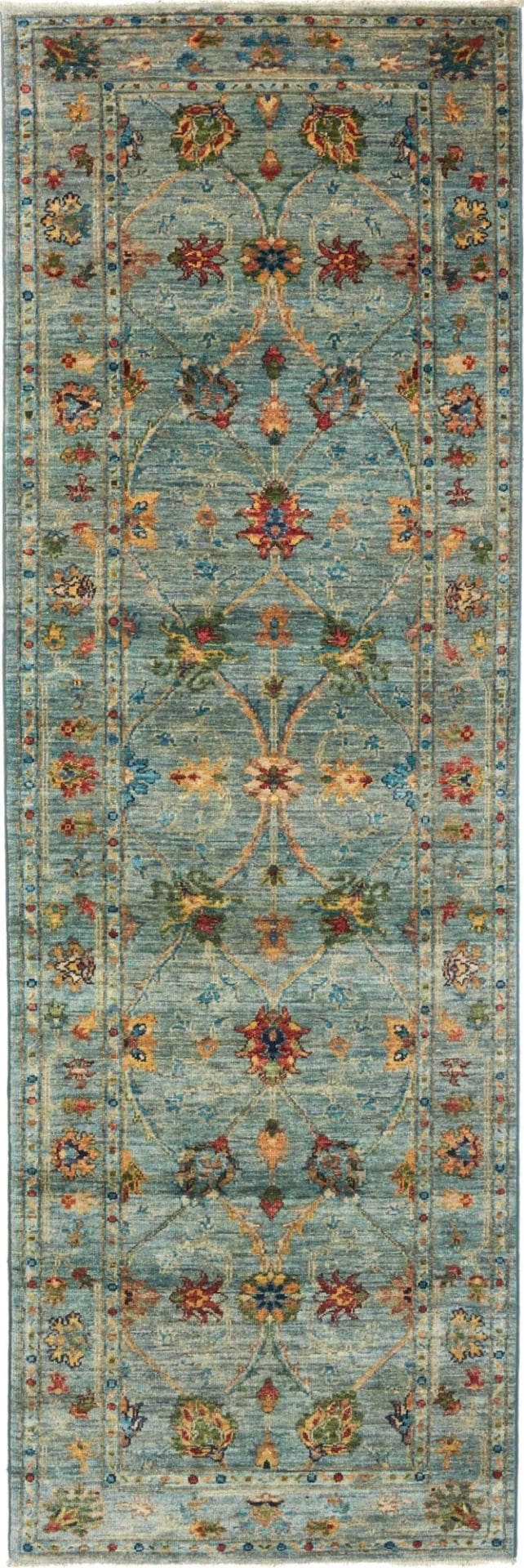 Ziegler Orientteppich 84 x 253cm aus Schurwolle, handgeknüpft