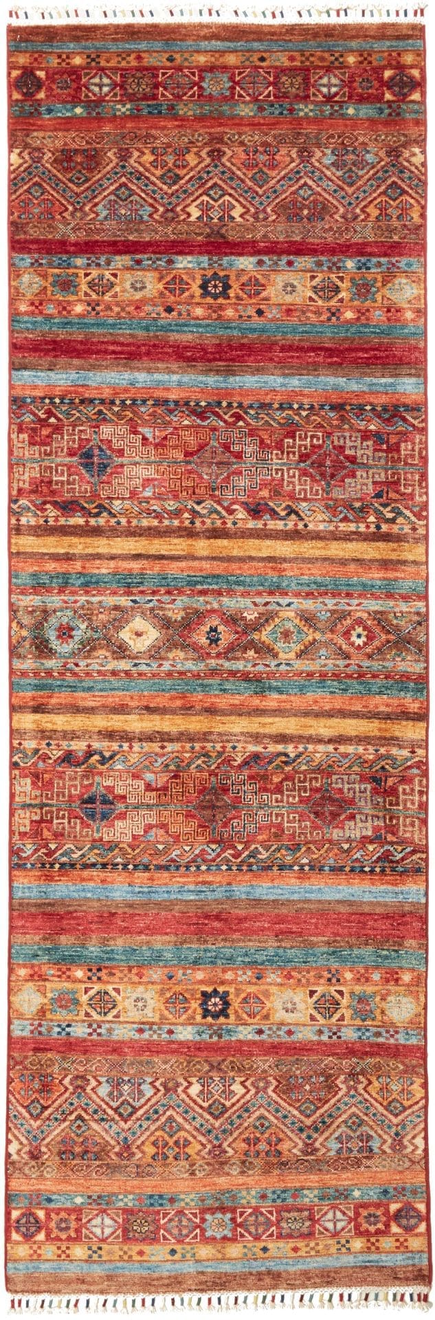 Samarkand Teppich 81 x 249cm, orientalisches Muster, handgeknüpft