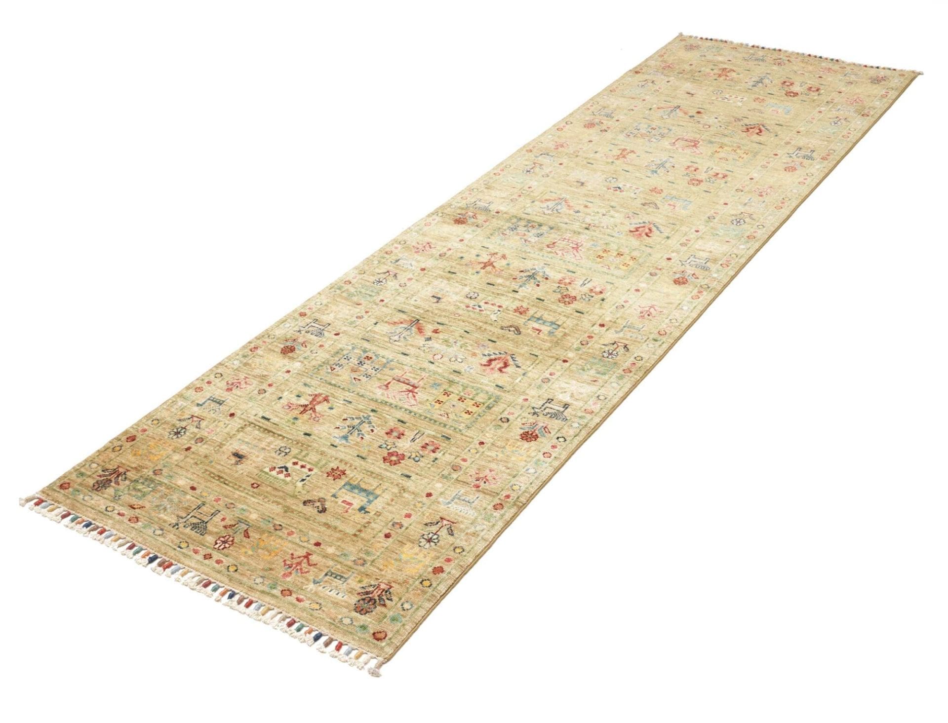 Orientteppich Samarkand 80 x 250cm – Handgeknüpft aus Schurwolle
