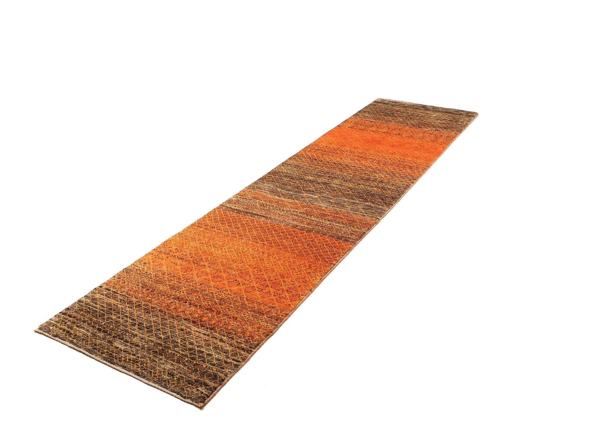 Loribaft Teppich 79 x 299cm aus Schurwolle, handgeknüpft
