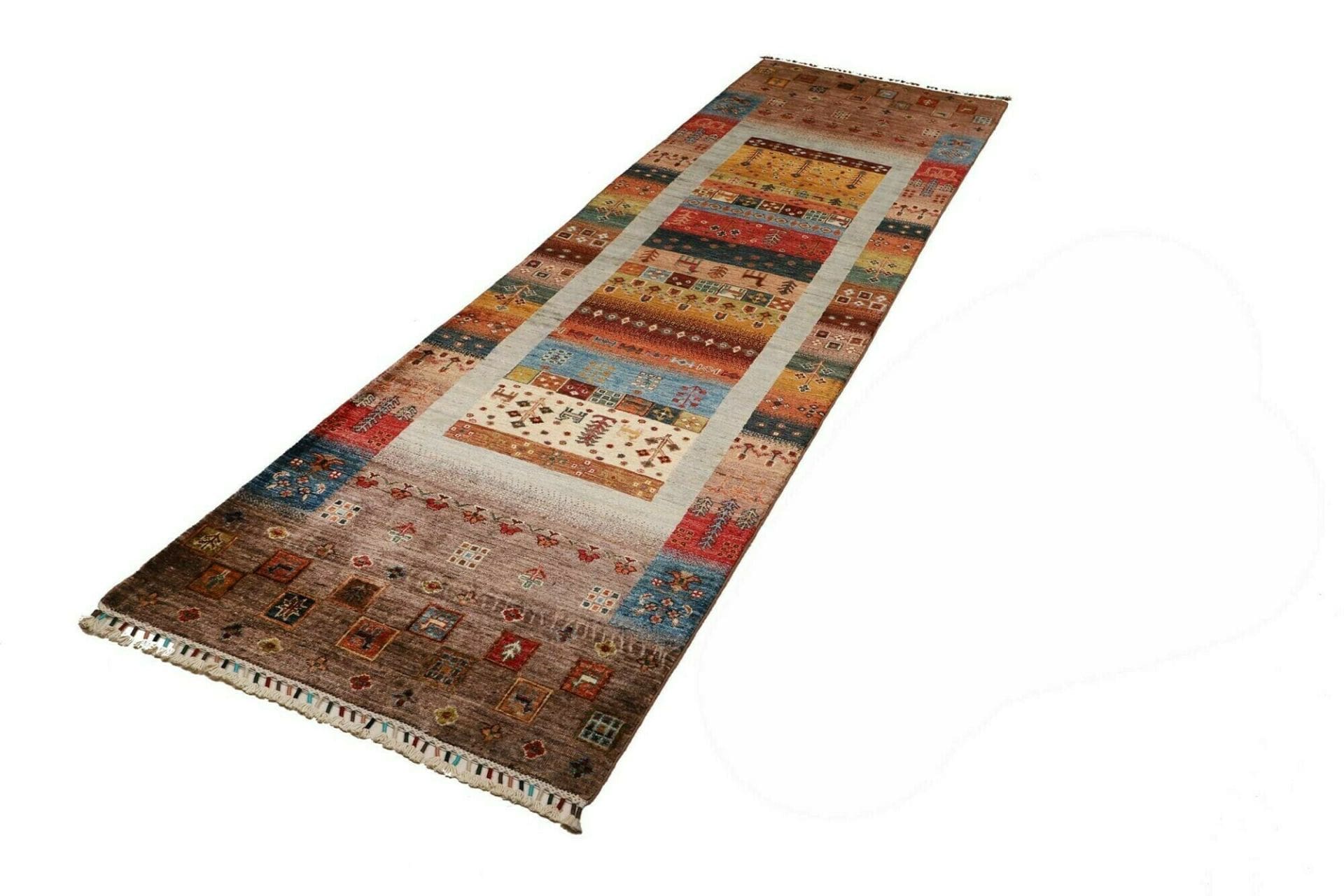 Samarkand Orientteppich 87 x 297cm, handgeknüpft, Schurwolle