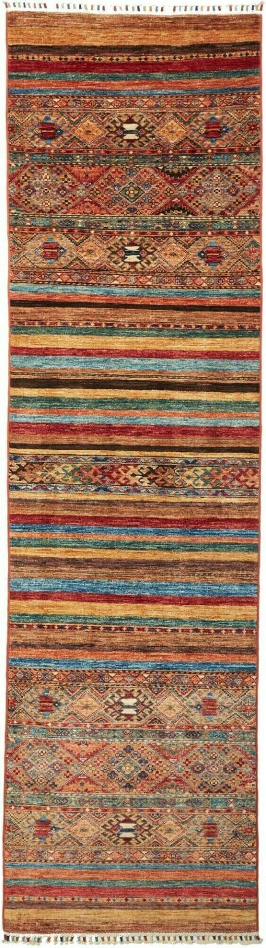 Orientteppich Samarkand 83 x 298cm - Handgeknüpft, Wolle, bunt