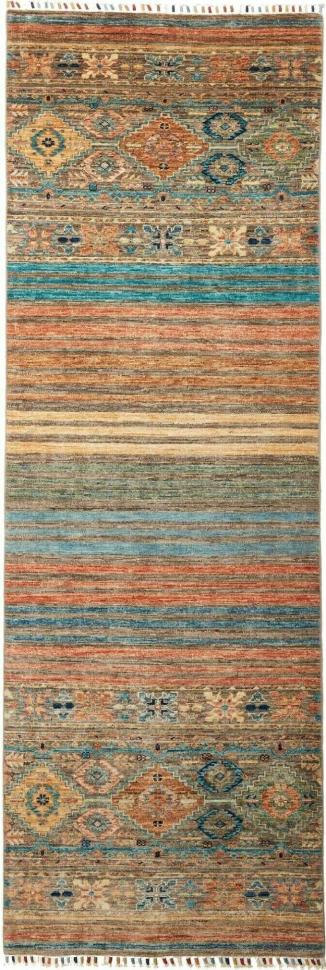 Samarkand Orientteppich 85 x 247cm, handgeknüpft, Schurwolle