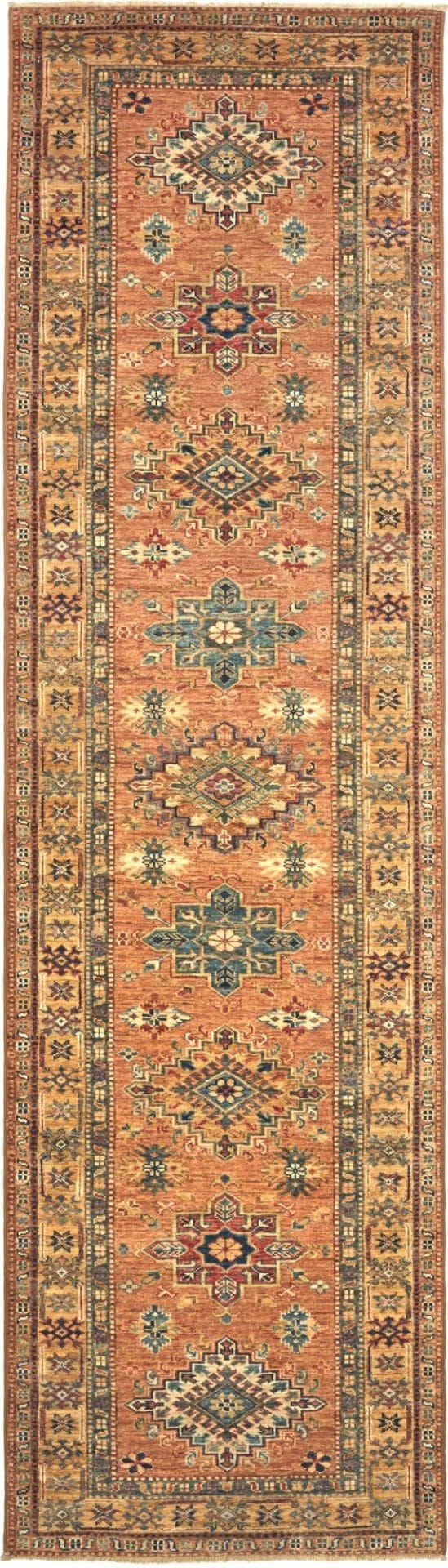 Kazak Teppich 86 x 282 cm – Handgeknüpft aus Schurwolle, Orientteppich