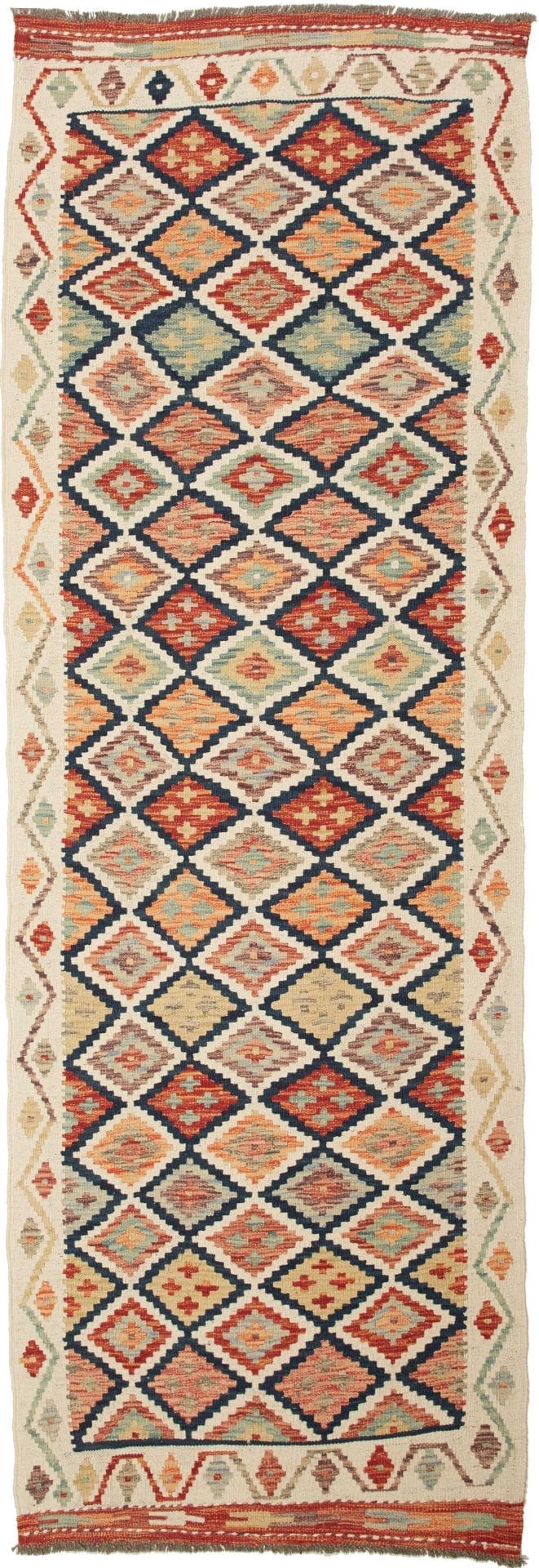Orientteppich Kelim 88 x 247cm aus Schurwolle, handgewebt