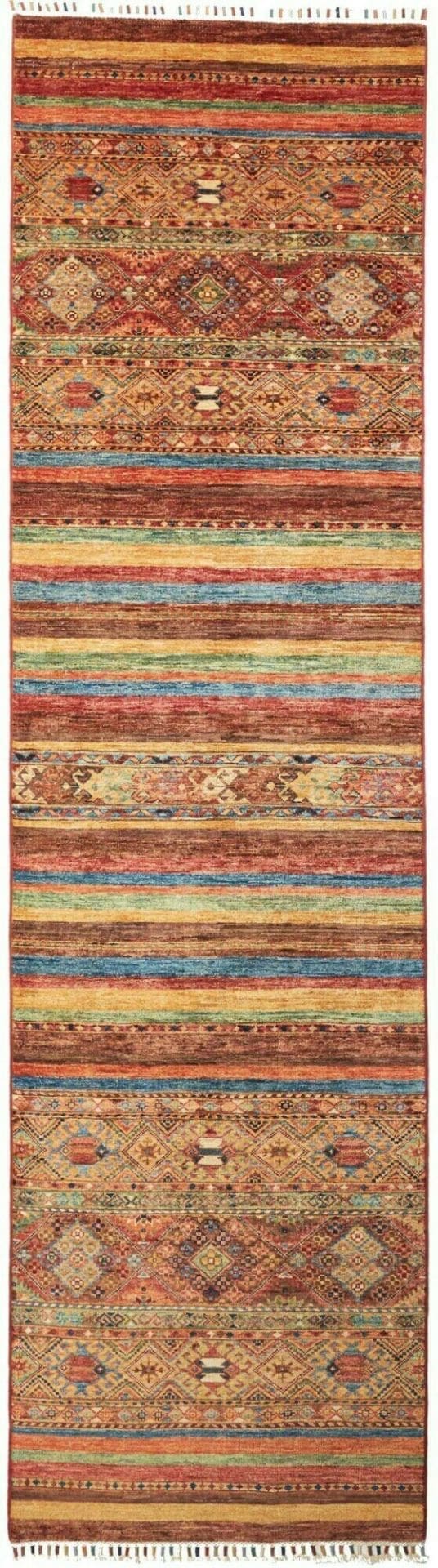Samarkand Orientteppich 83 x 294cm, handgeknüpft, Schurwolle