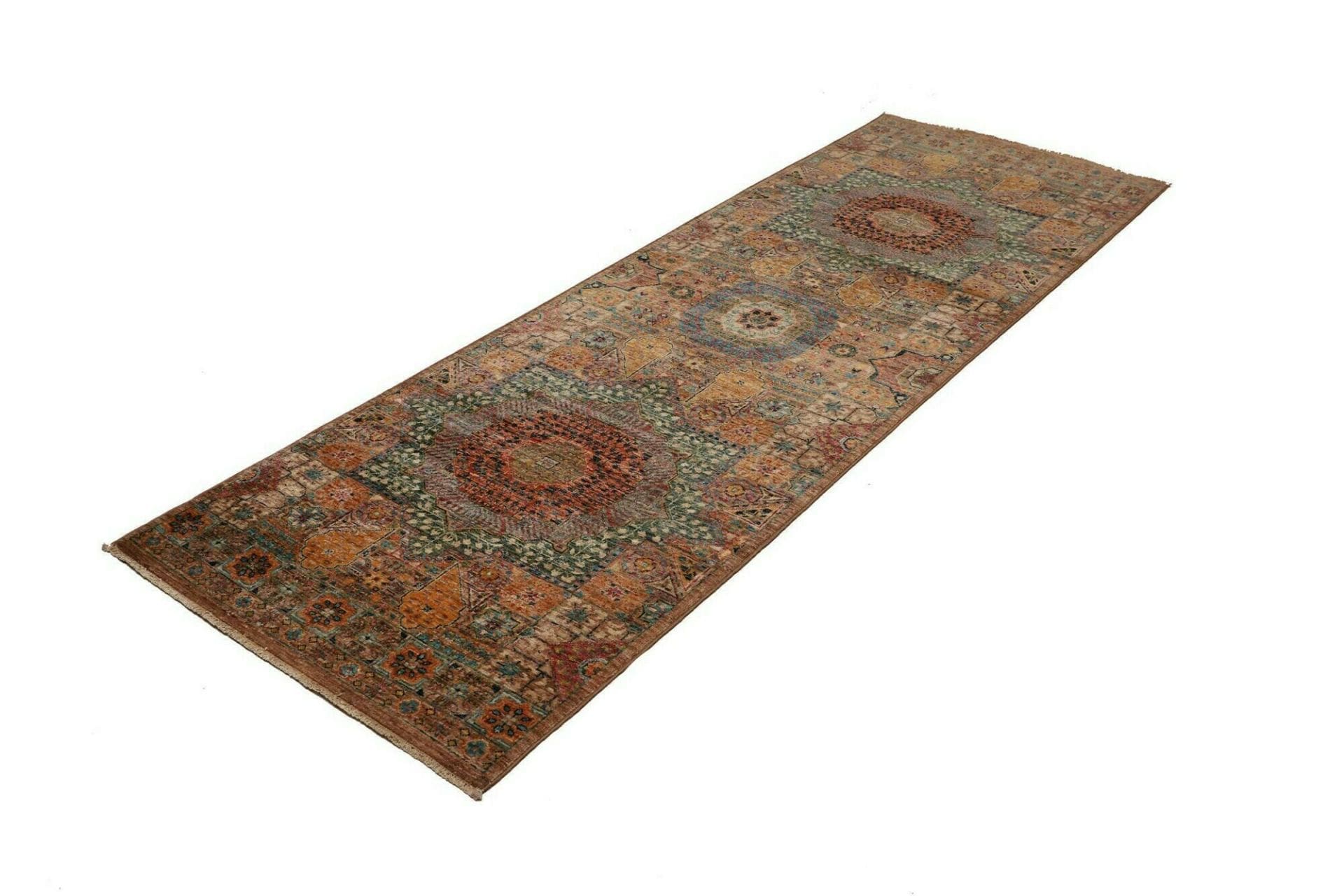 Mamluk Orientteppich 84 x 244 cm, Seide, handgeknüpft