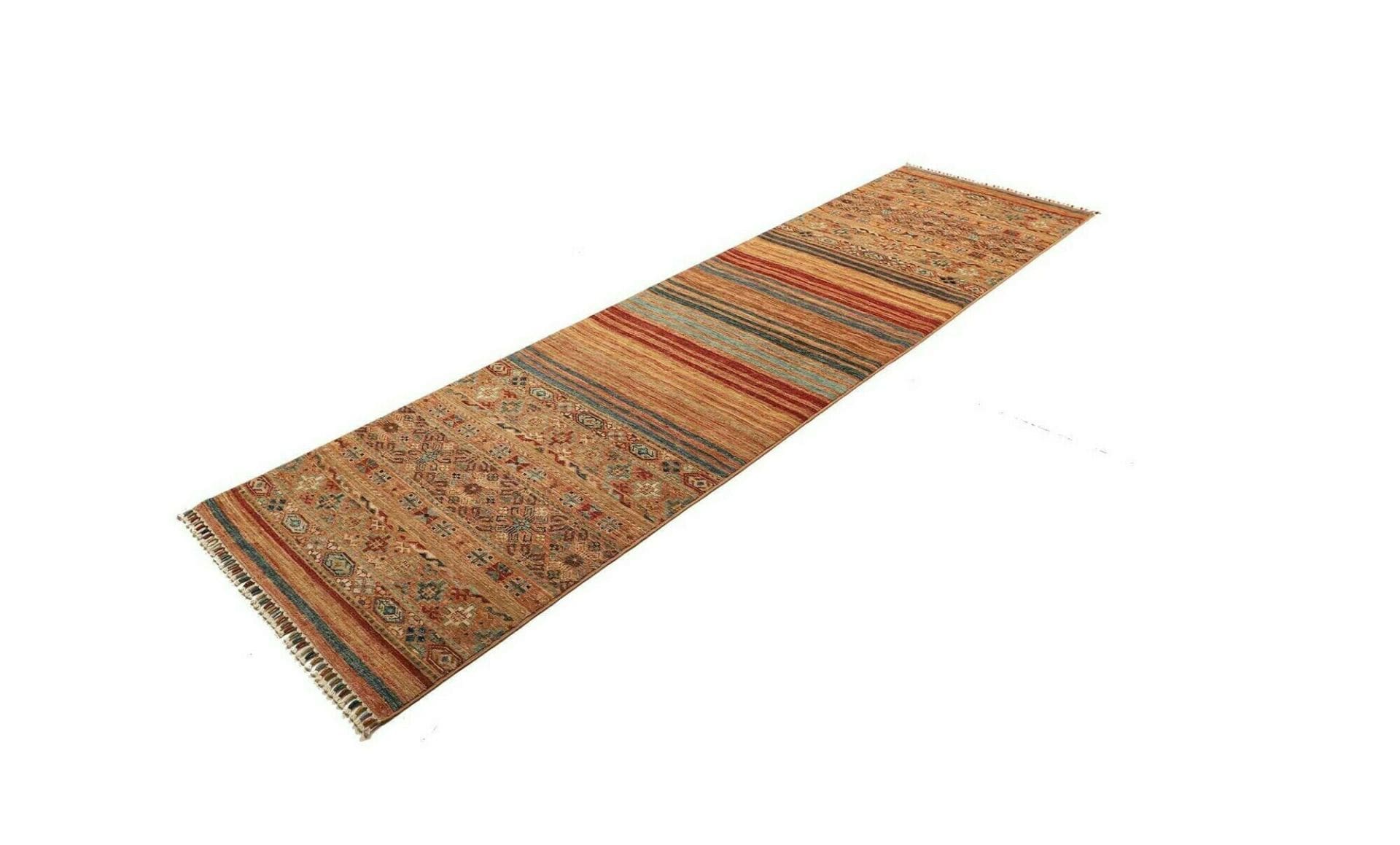 Samarkand Orientteppich 87 x 300cm, florale Muster, handgeknüpft