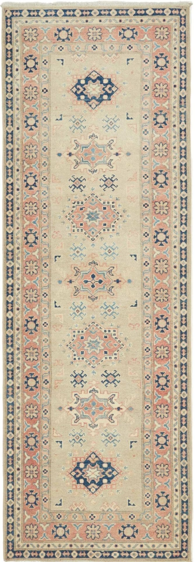 Kazak Orientteppich 87 x 245 cm – Handgeknüpft, Schurwolle, Rarität