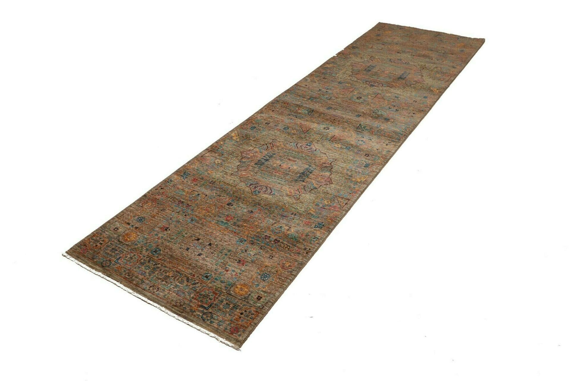 Mamluk Orientteppich 83 x 300cm aus Schurwolle, handgeknüpft