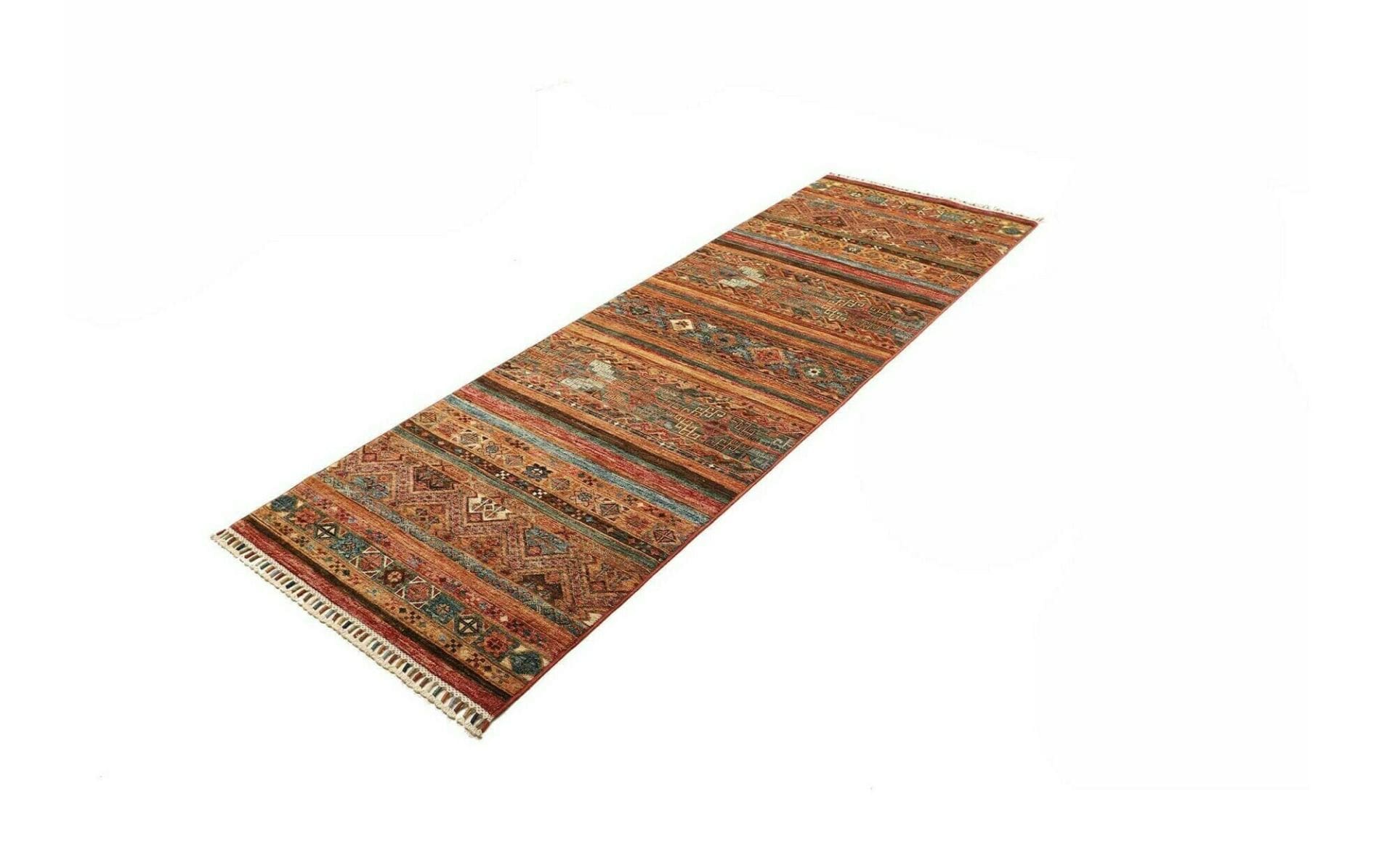 Orientteppich Samarkand 84 x 249cm, handgeknüpft, Wolle, modern