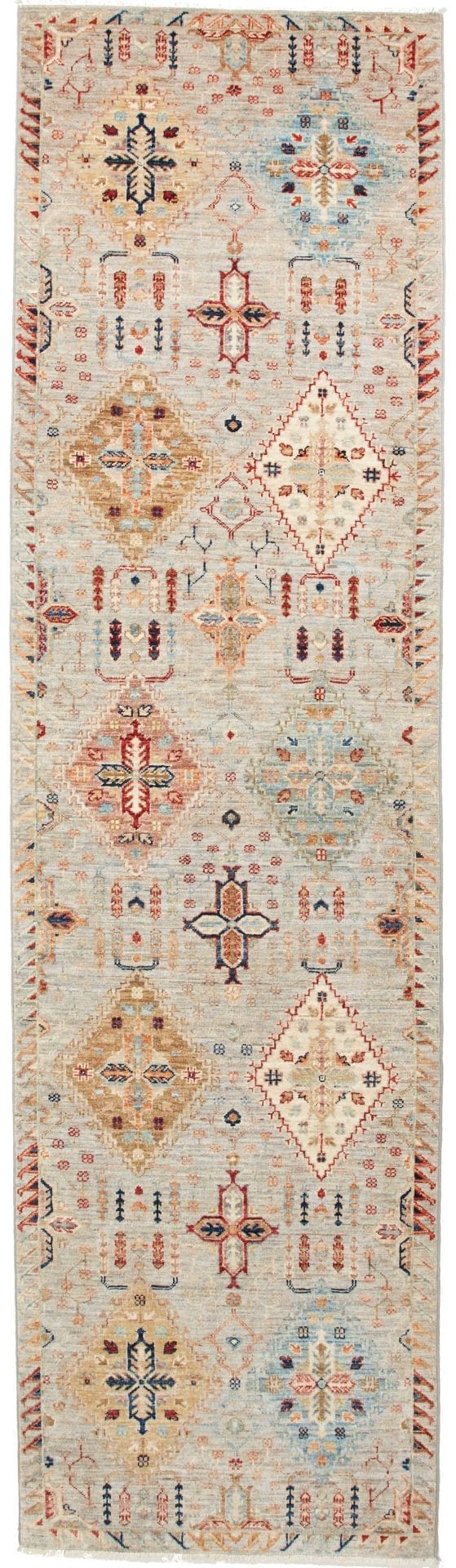 Orientteppich Samarkand 83 x 295cm, handgeknüpft, Schurwolle