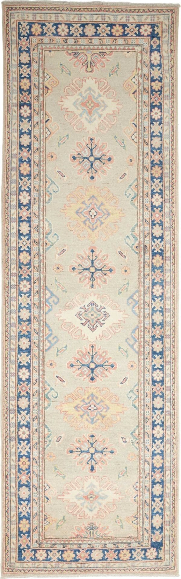 Kazak Teppich 88 x 286cm - Handgeknüpft aus Schurwolle, Orientteppich