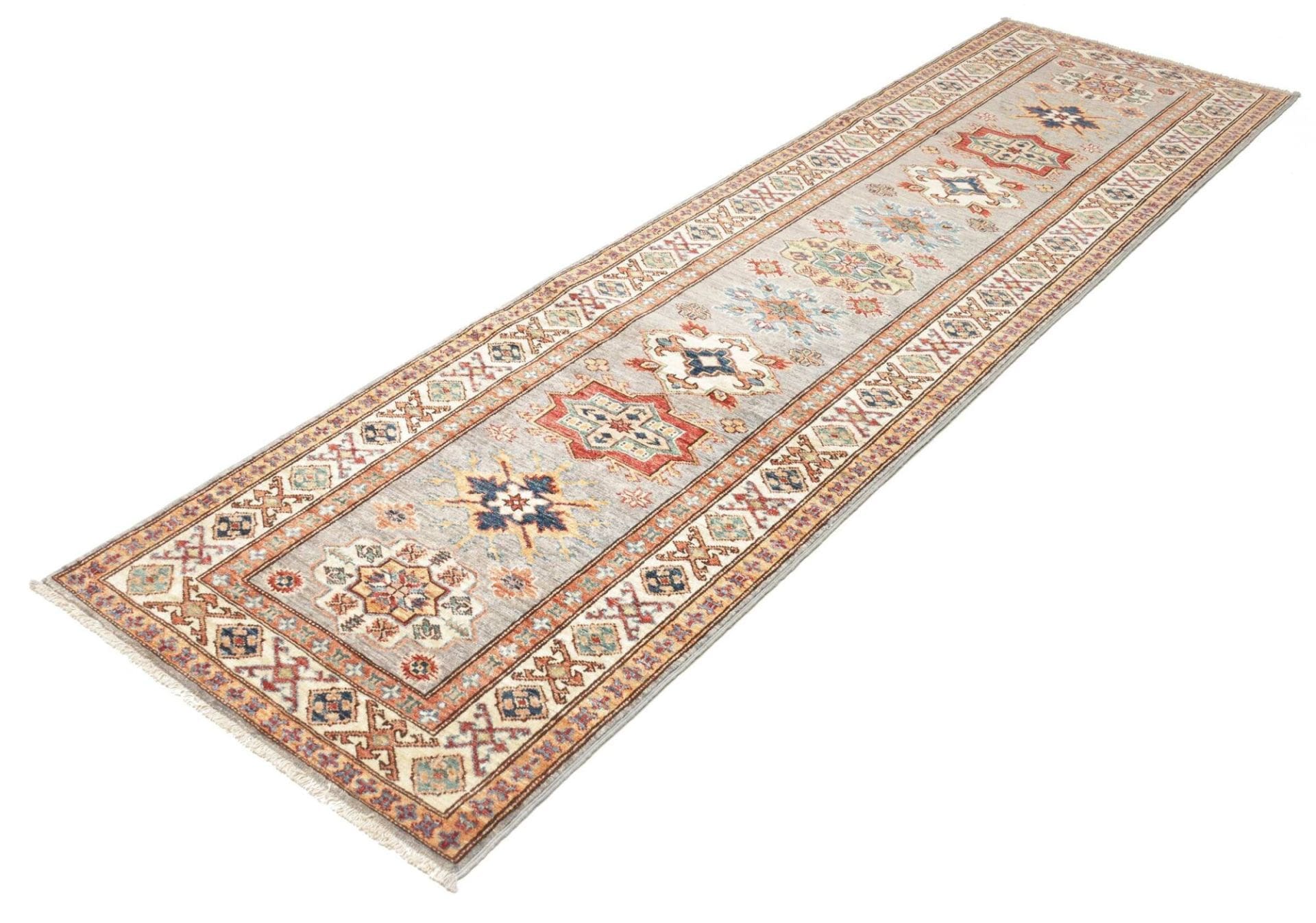 Kazak Teppich 86 x 291cm, Handgeknüpft, Schurwolle, Orientteppich