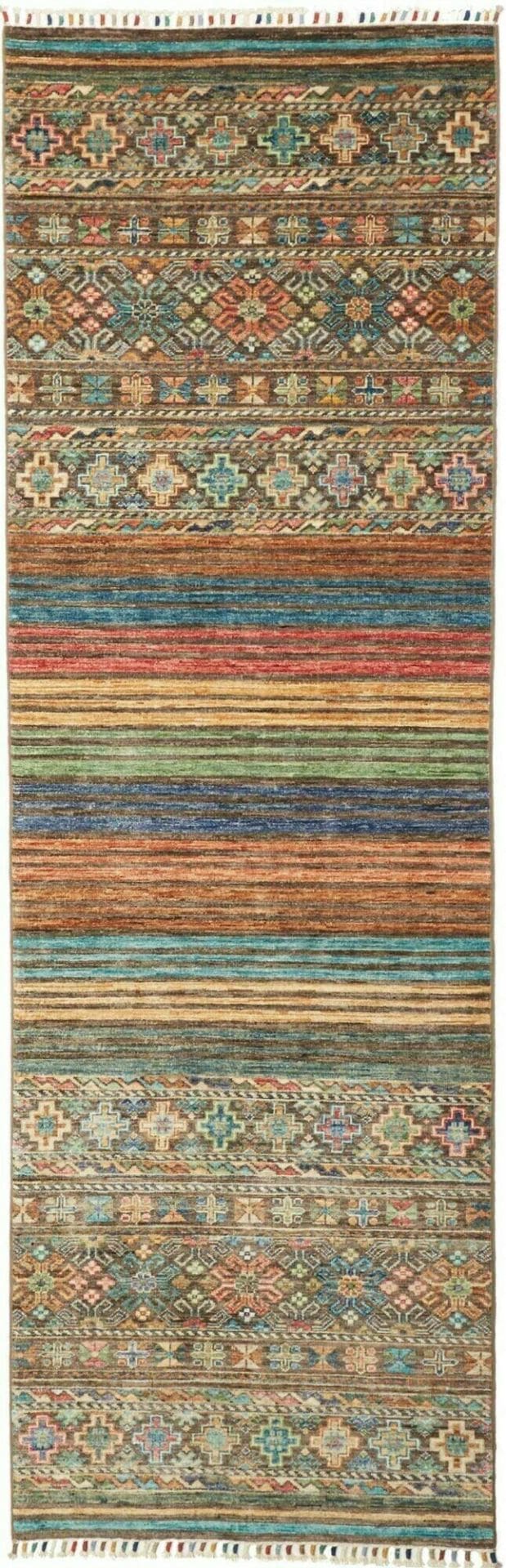 Orientteppich Samarkand 83 x 254 cm, handgeknüpft, Schurwolle