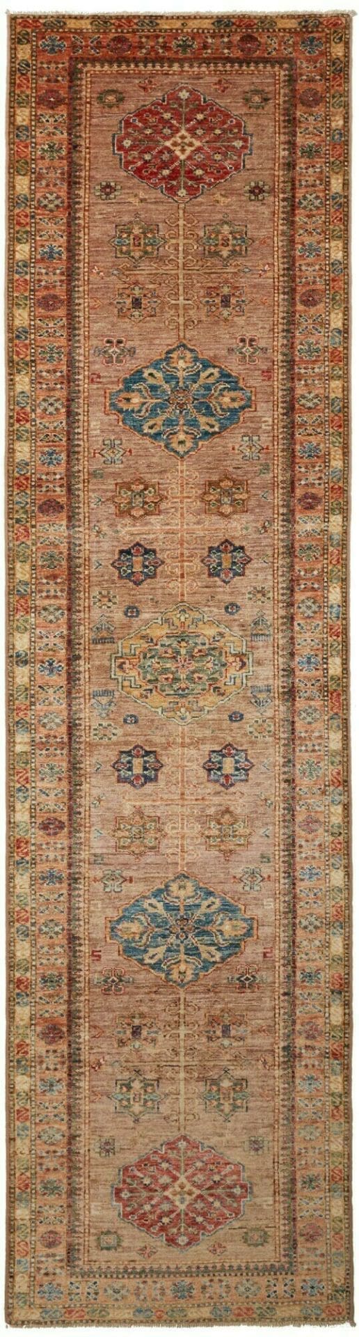 Kazak Teppich 81 x 294 cm – Handgeknüpft aus Schurwolle, Orientteppich