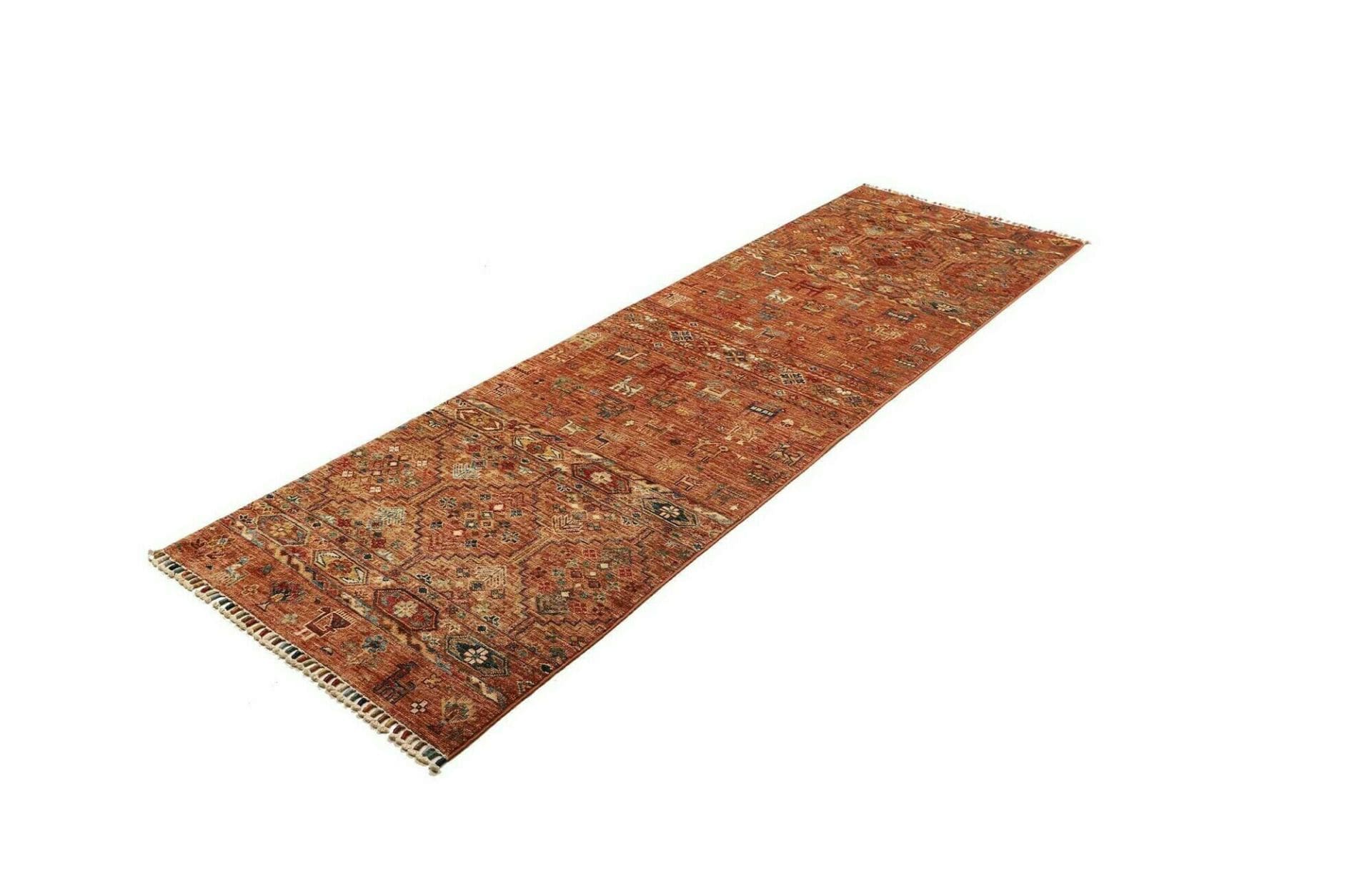 Orientteppich Samarkand 80 x 244 cm, Schurwolle, handgeknüpft