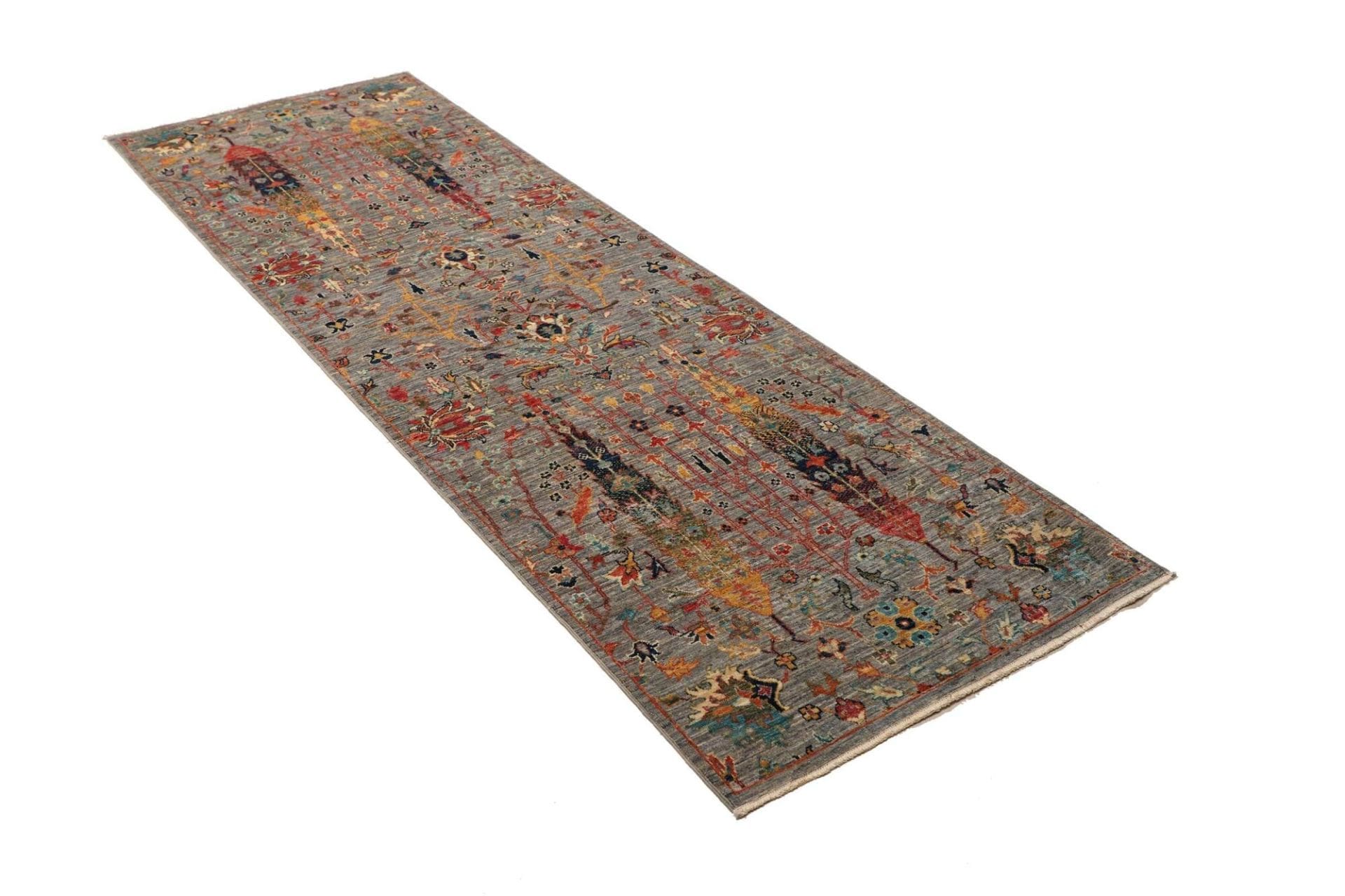 Samarkand Orientteppich 80 x 244cm, handgeknüpft, Schurwolle