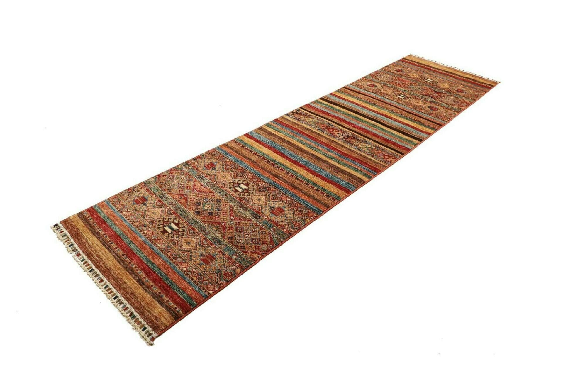 Orientteppich Samarkand 83 x 298cm - Handgeknüpft, Wolle, bunt