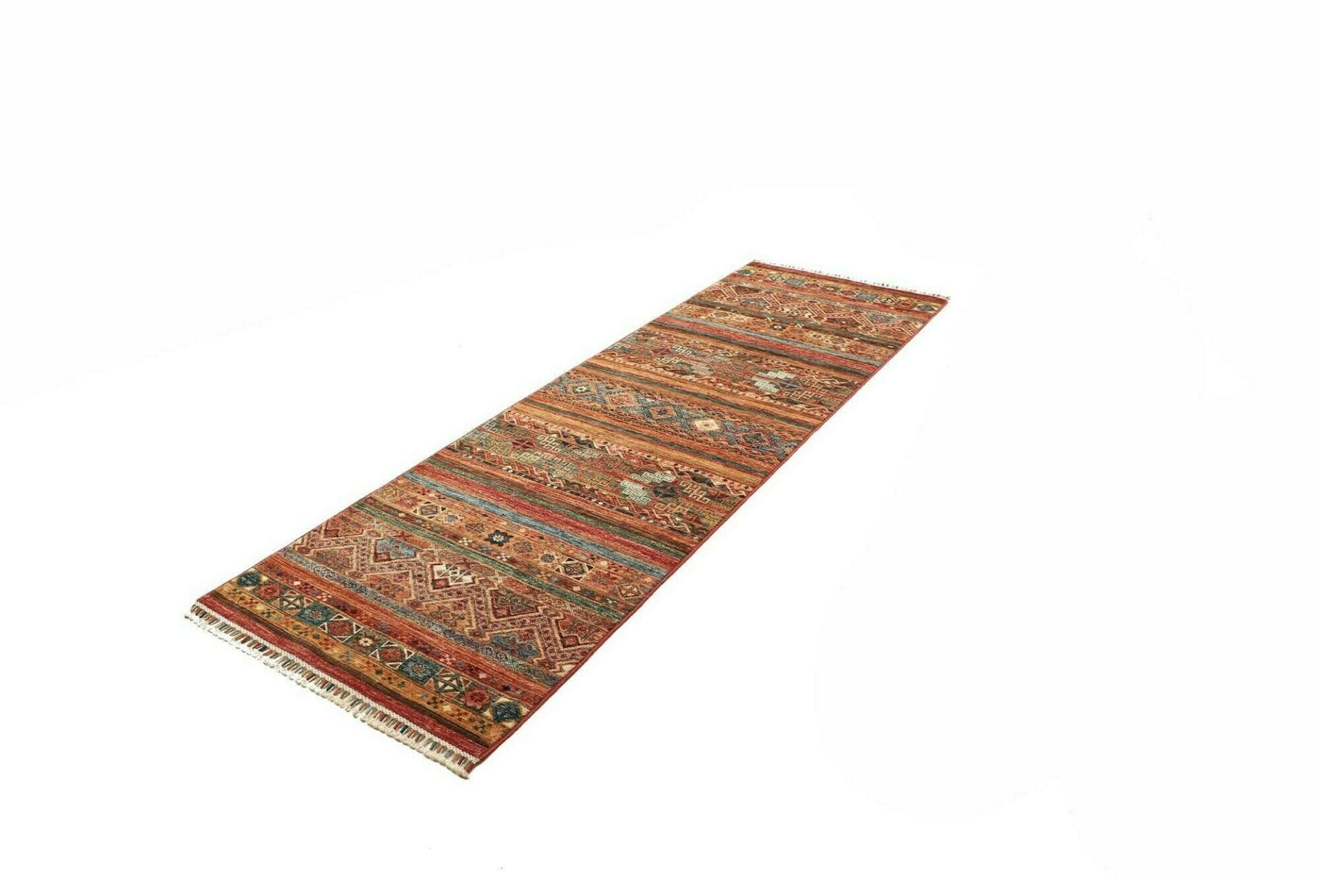 Orientteppich Samarkand 84 x 251cm, handgeknüpft, Wolle, bunt