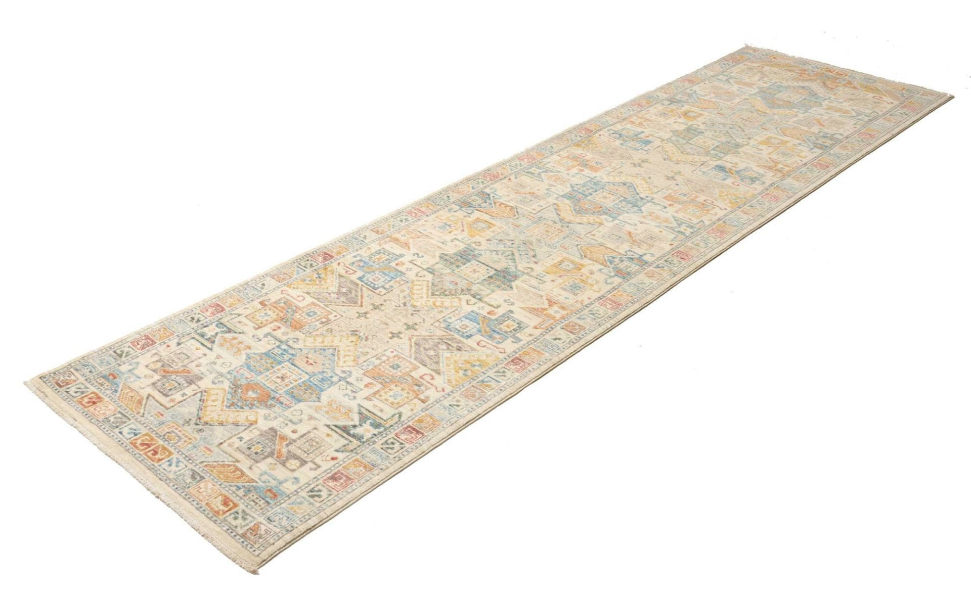 Samarkand Orientteppich 81 x 288cm, handgeknüpft, Schurwolle