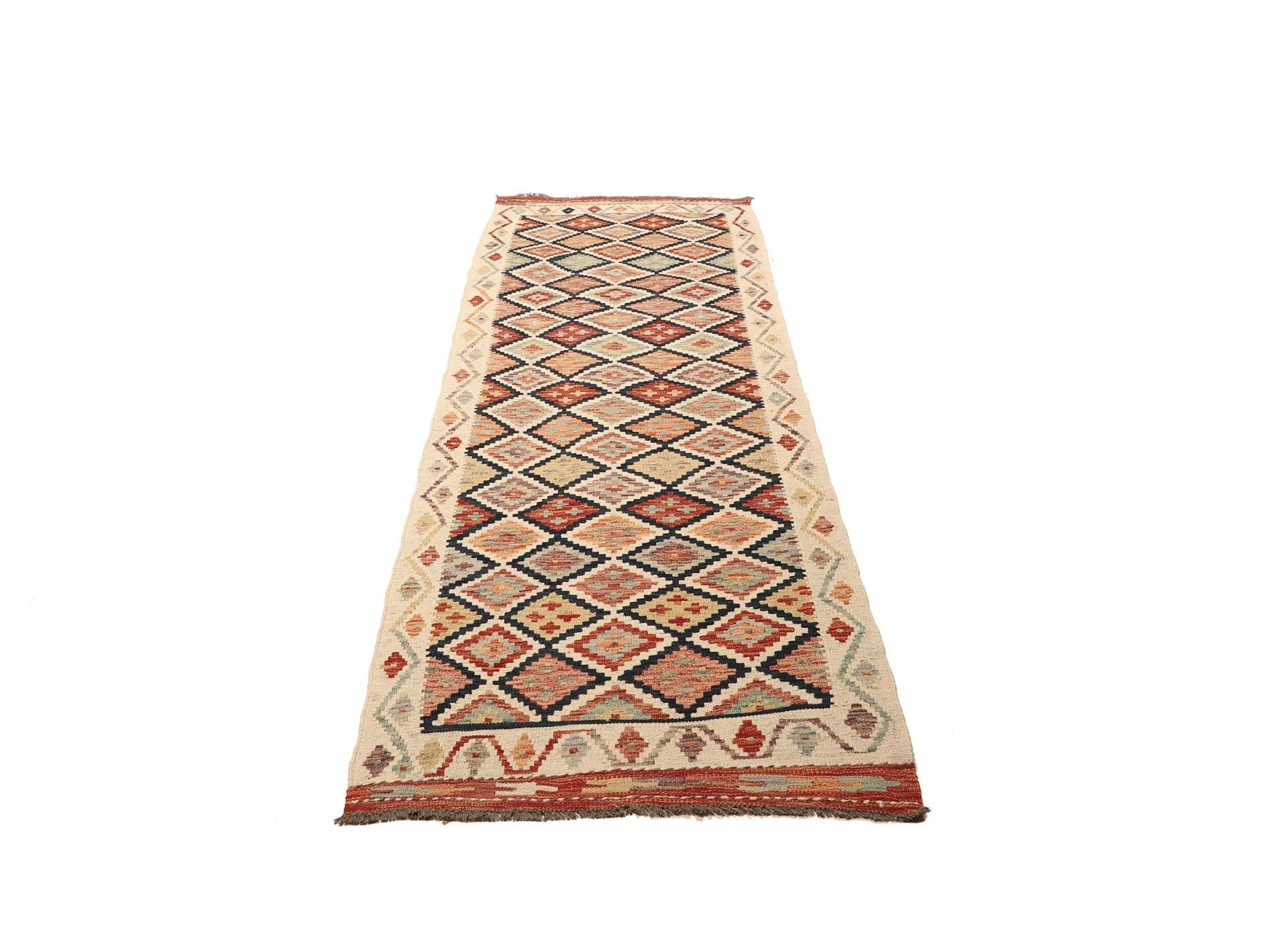 Orientteppich Kelim 88 x 247cm aus Schurwolle, handgewebt