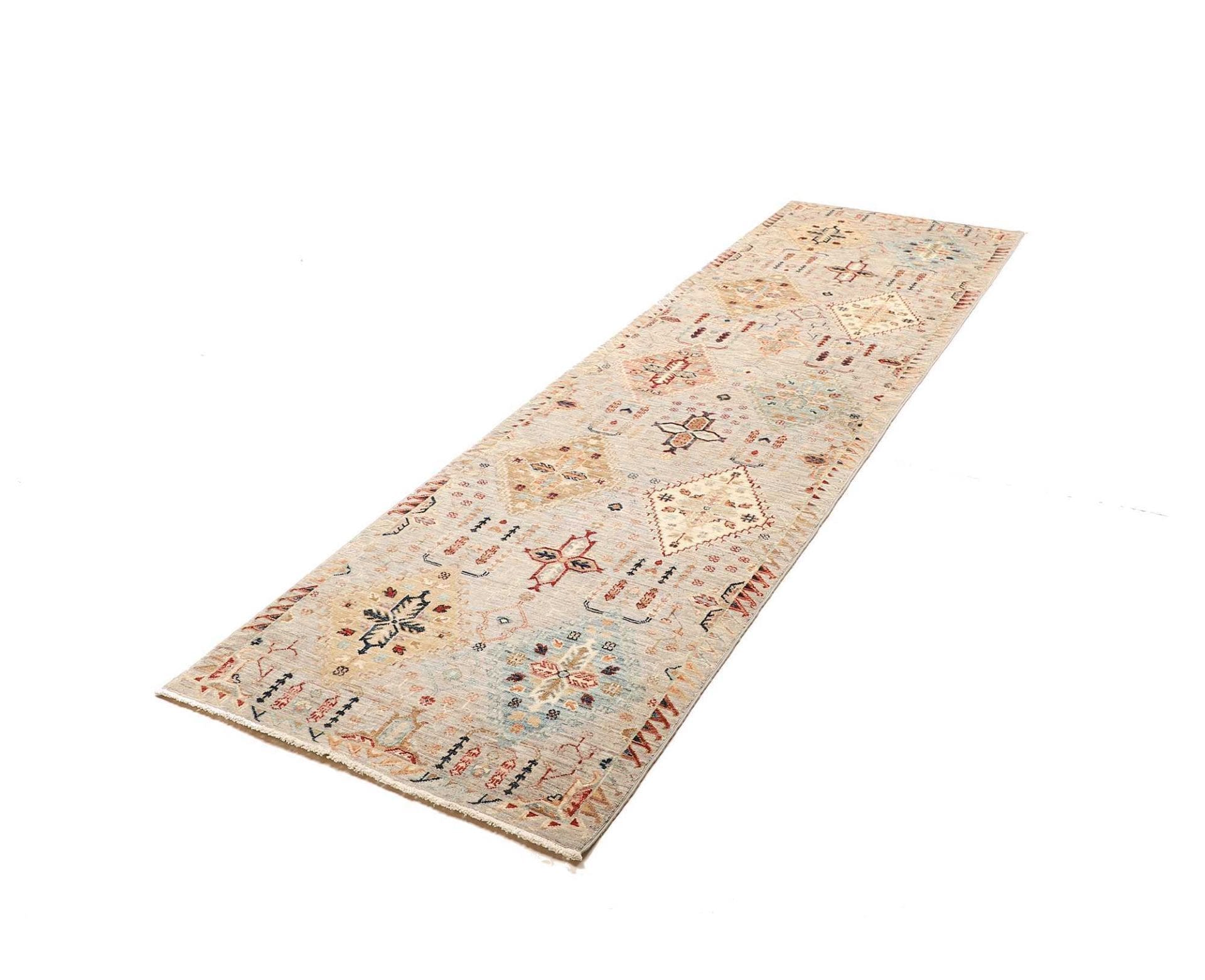 Orientteppich Samarkand 83 x 295cm, handgeknüpft, Schurwolle