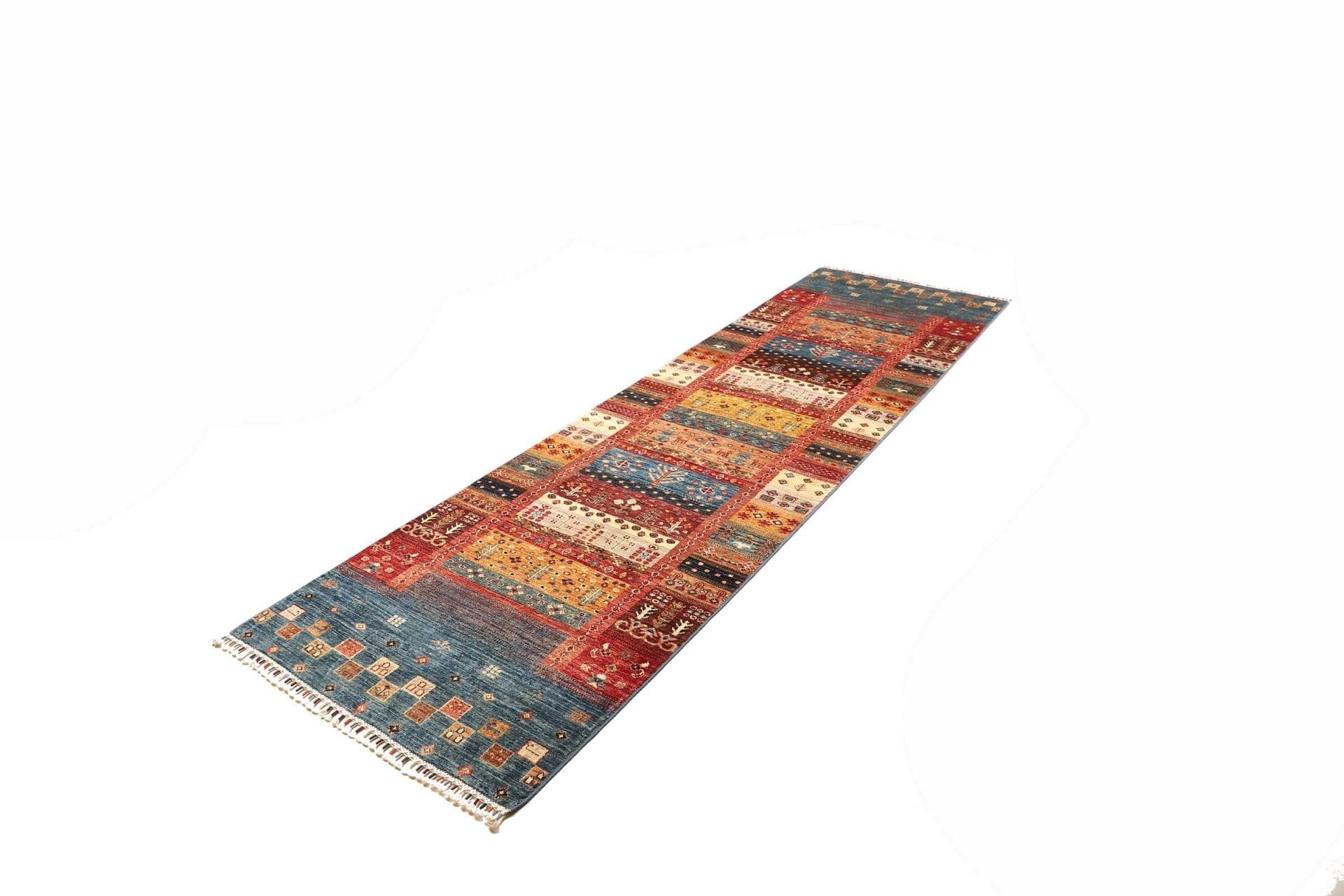 Samarkand Orientteppich 88 x 300cm, handgeknüpft, Wolle, modern