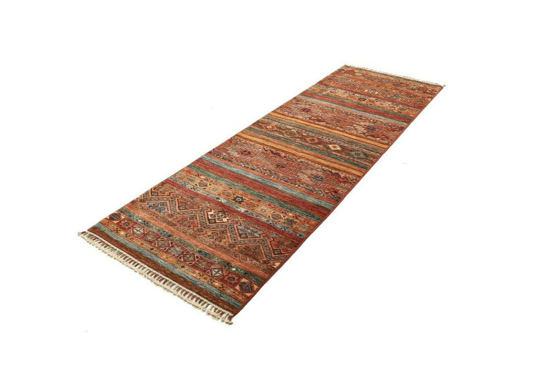 Orientteppich Samarkand 85 x 242cm, handgeknüpft, Wolle, bunt