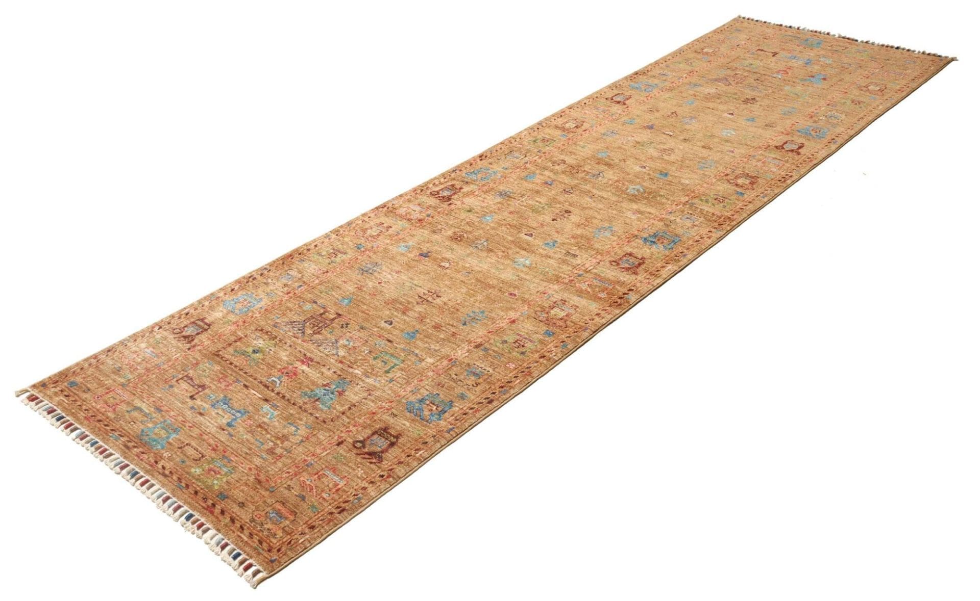 Samarkand Teppich 84 x 289cm, handgeknüpft, Schurwolle, Orientteppich